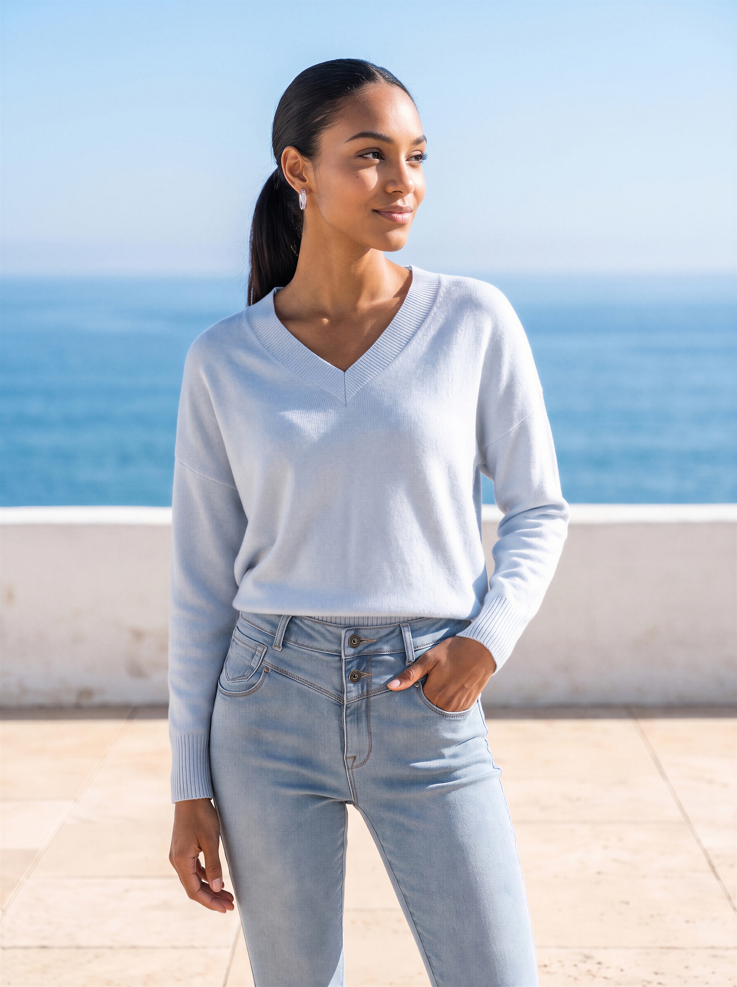 LASCANA V-Ausschnitt-Pullover