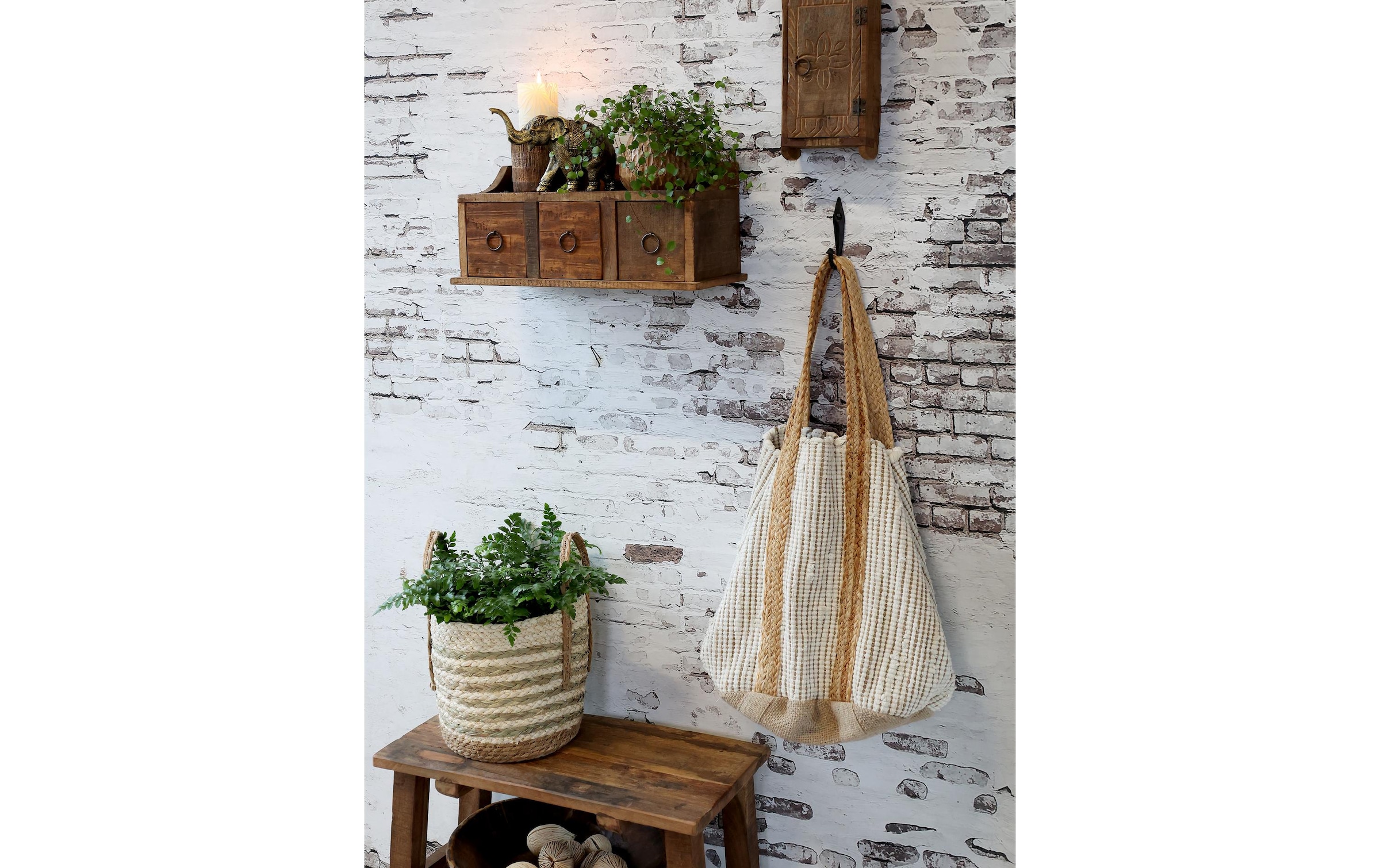 Mehrzweckschrank »Chic Antique Grimaud aus Backsteinform Nature«