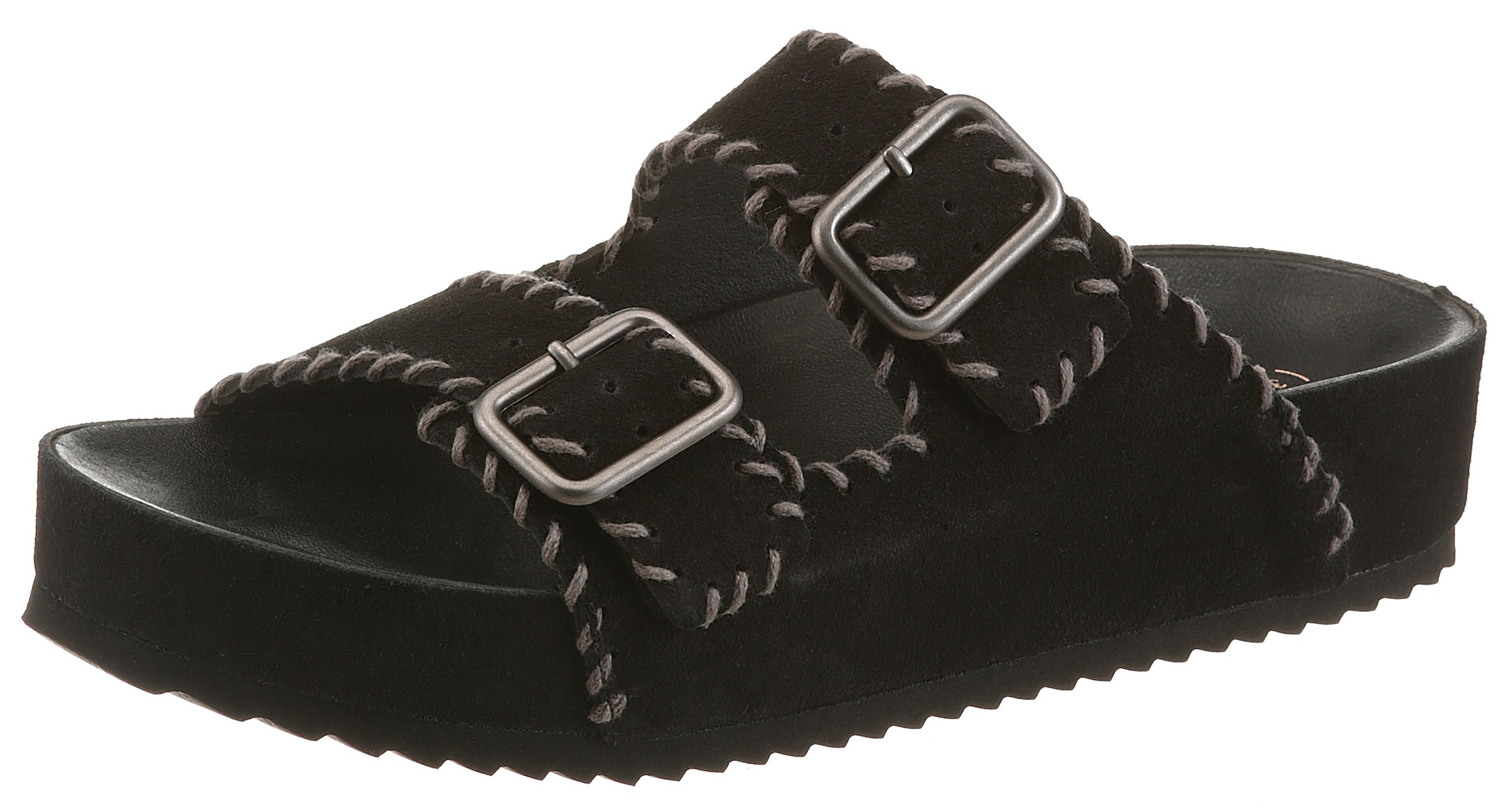 Image of VERBENAS Pantolette "ELENA SERRAJE PASADO" Sommerschuh, Hausschuh, Strandschuh mit zwei verstellbaren Schnallen