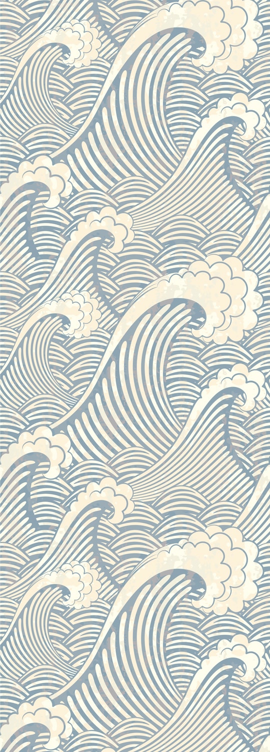 Image of queence Vinyltapete "Bernadette" Meer Motiv Strand bedruckt gemustert naturalistisch glatt 90x250cm, selbstklebend, kinderleichte Anbringung, Sticker