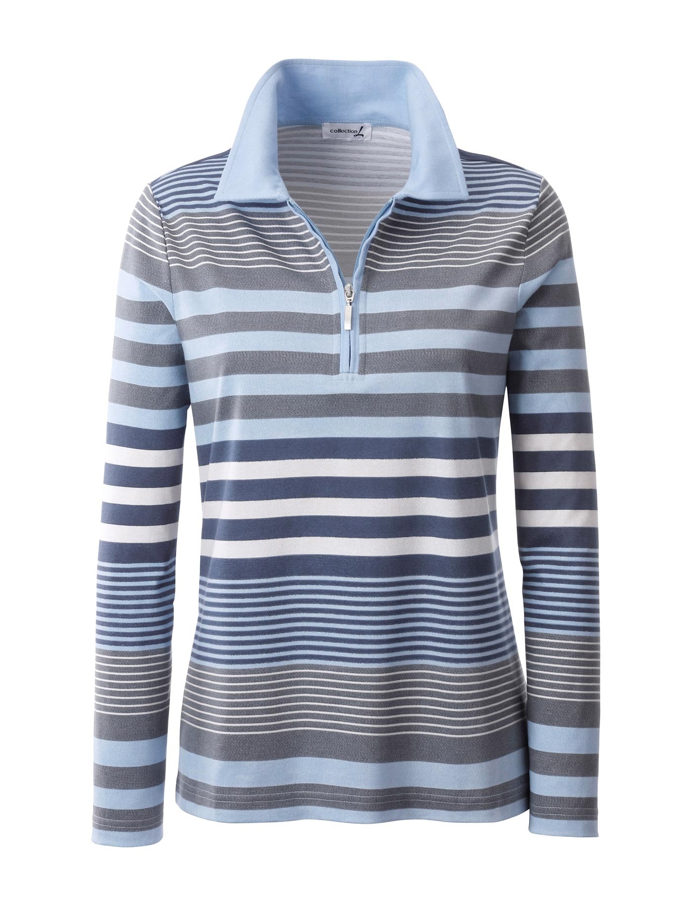 Poloshirt aus flott geringeltem Muster