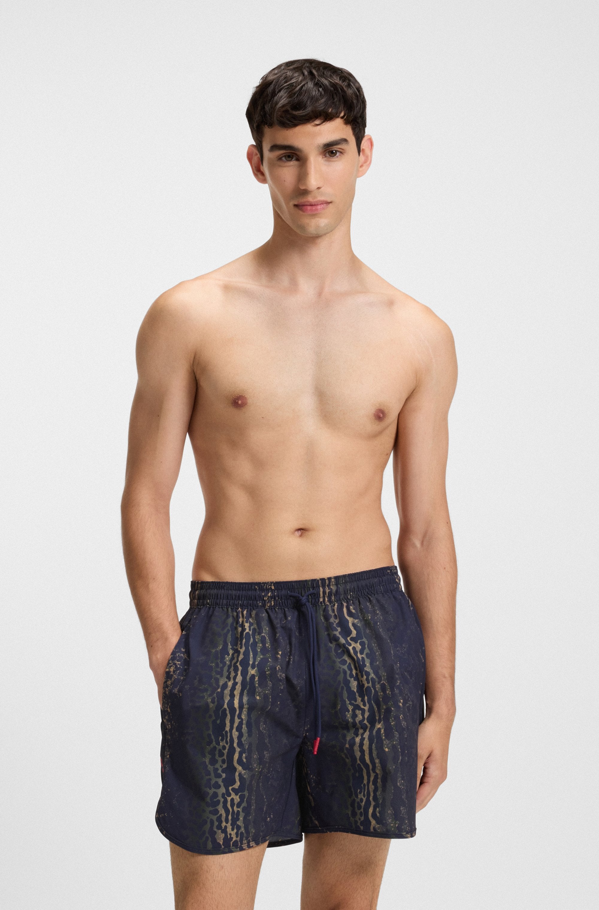 Image of HUGO Underwear Badeshorts "Jose" elastischer Bund, bedruckt, schnelltrocknend