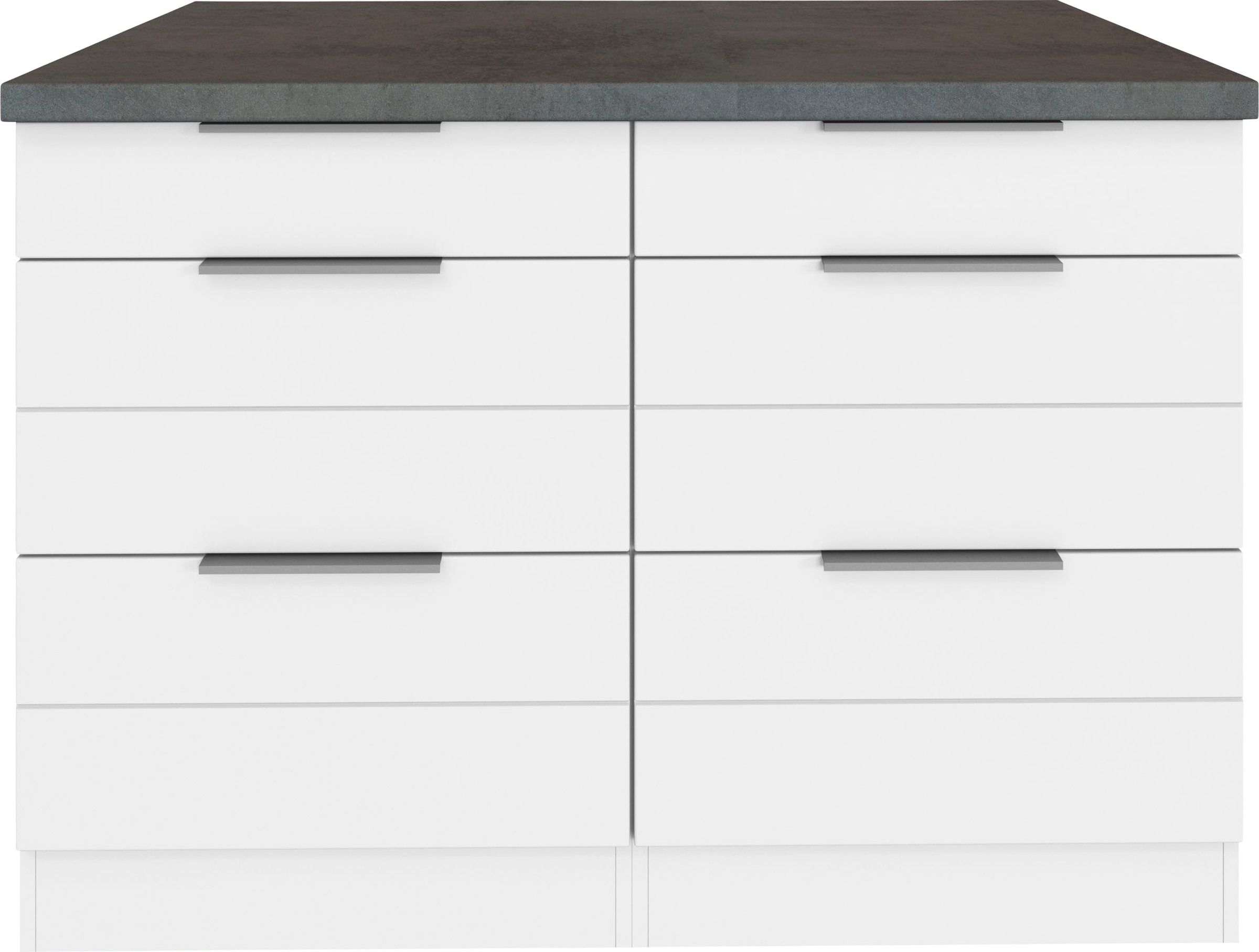 KOCHSTATION Unterschrank »KS-Luhe« 120 cm breit, für viel Stauraum, MDF-Fronten mit waagerechter Lisene