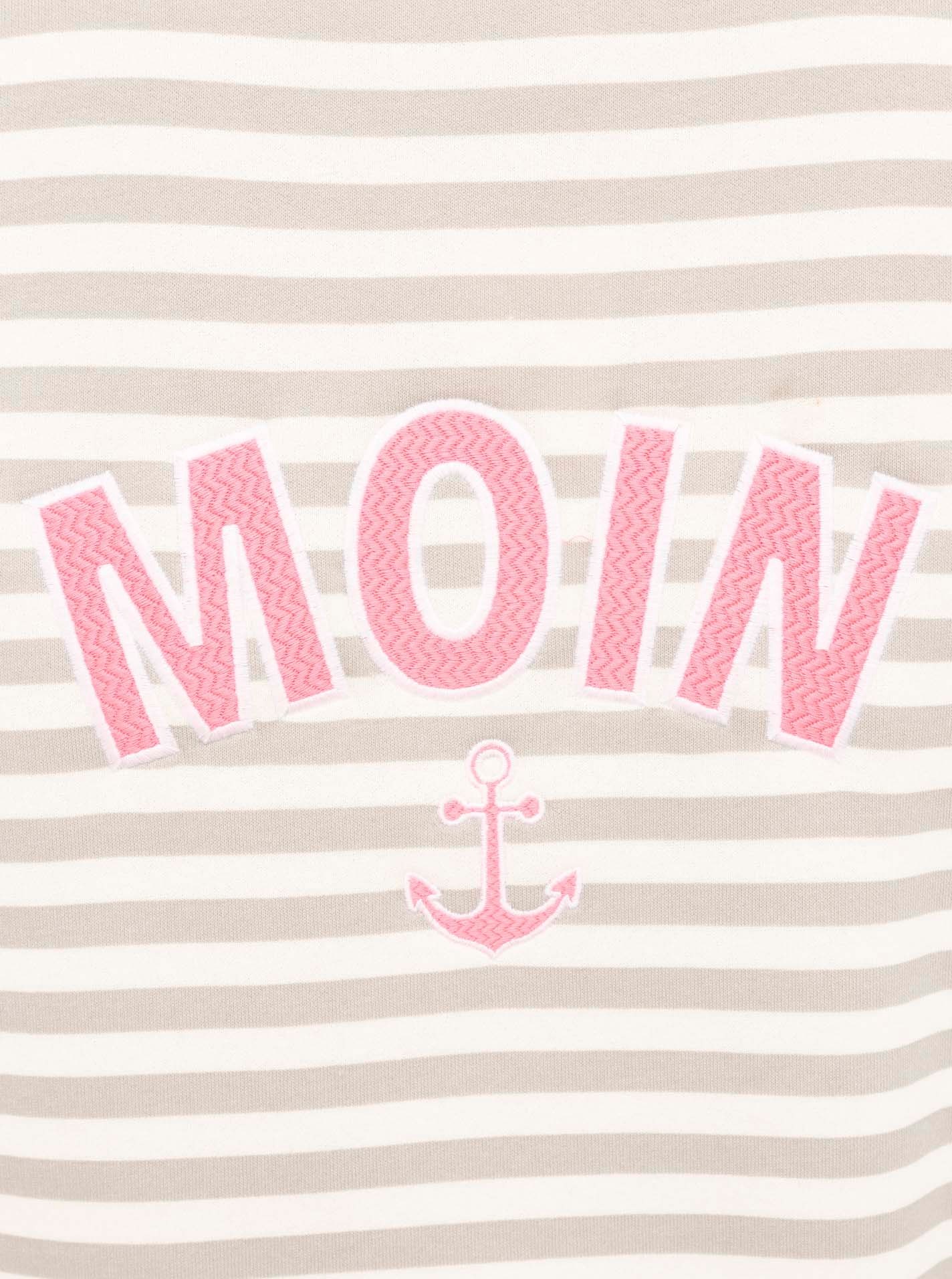 Zwillingsherz Sweat à capuche Streifen, Kapuze, Reissverschluss, modisch, Langarm, Taschen