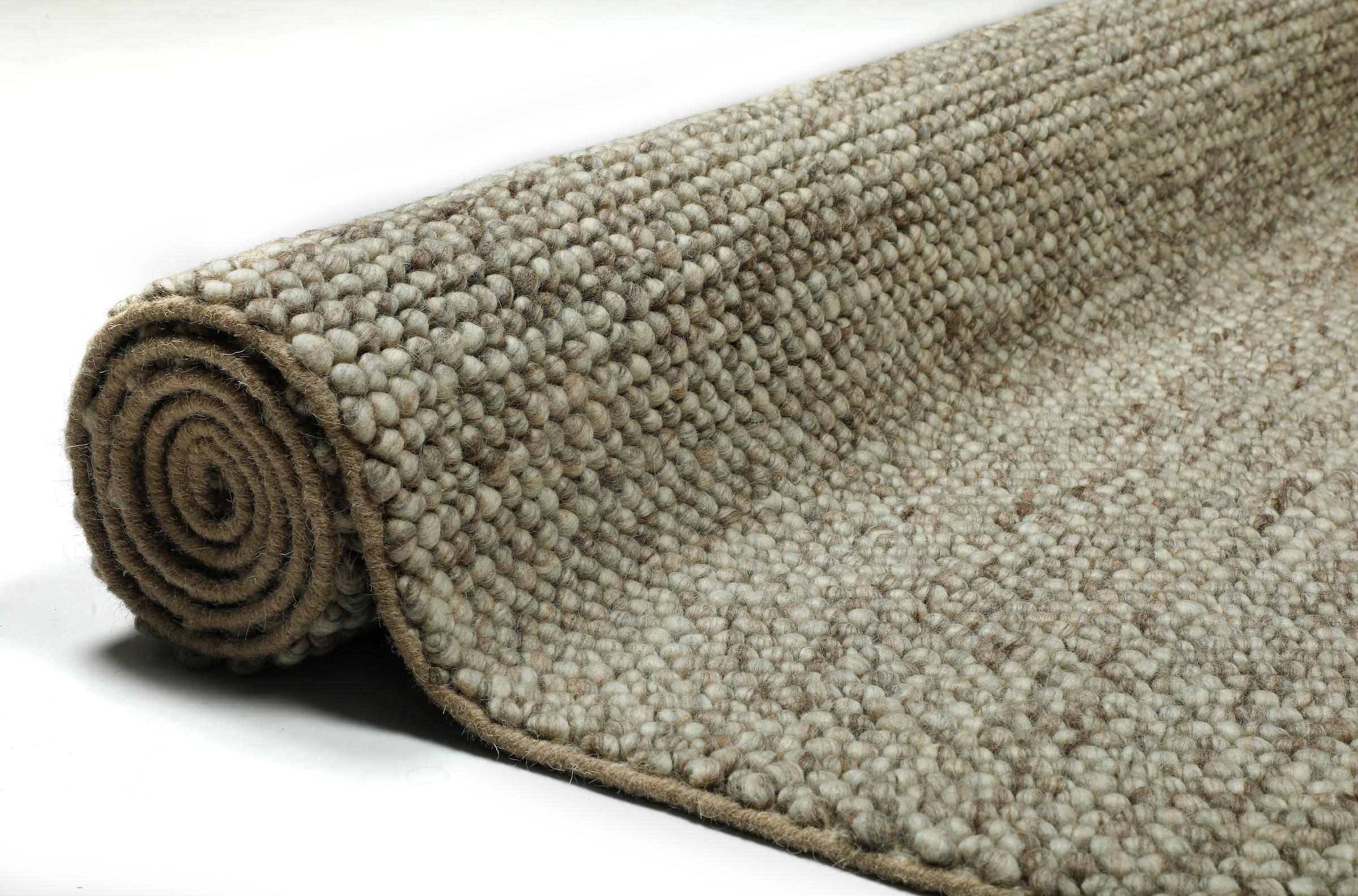 my home Tapis en laine »Wolly, Wolle« Rectangulaire 14 mm Höhe handgewebt, Handweb Teppiche, Wohnzimmer, Schlafzimmer, Esszimmer