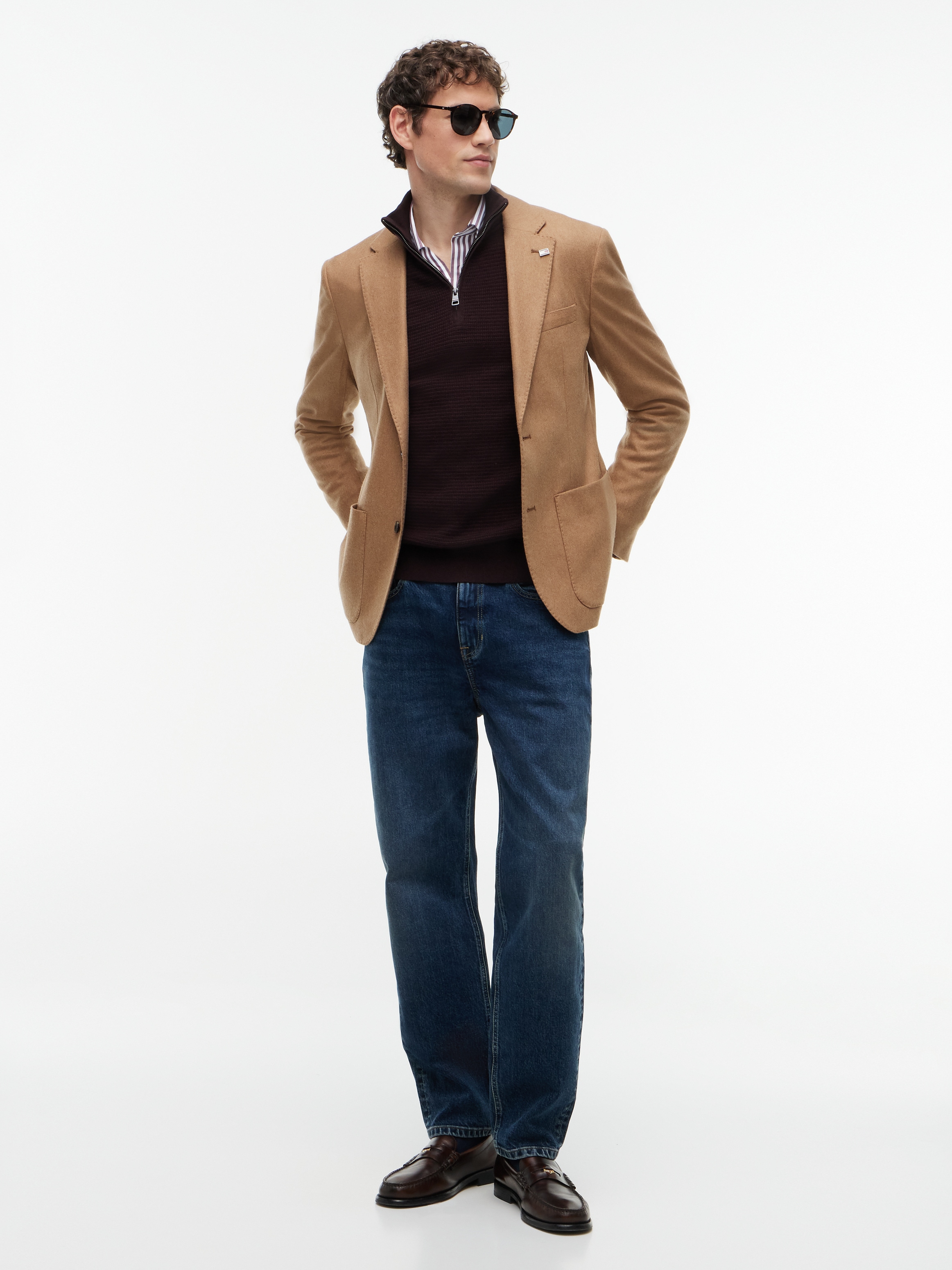 Tommy Hilfiger Troyer »PIMA COTTON CASH STRUCTURE ZIP MOCK« mit Kaschmiranteil, Stehkragen mit Reissverschluss