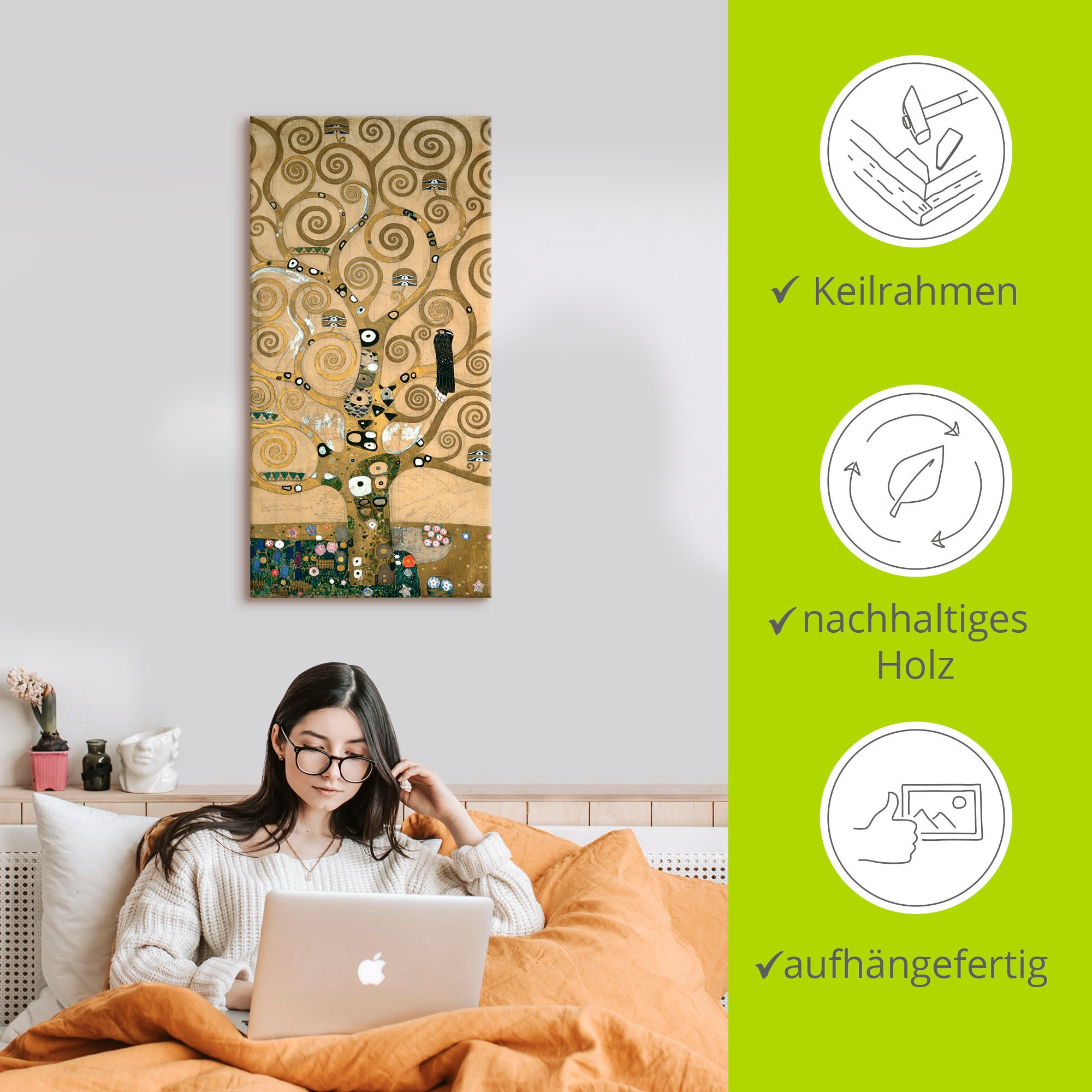 Artland Wandbild »Lebensbaum. Detail, Werkvorlage«, Bäume, (1 St.), als Leinwandbild, Poster, Wandaufkleber in verschied. Grössen
