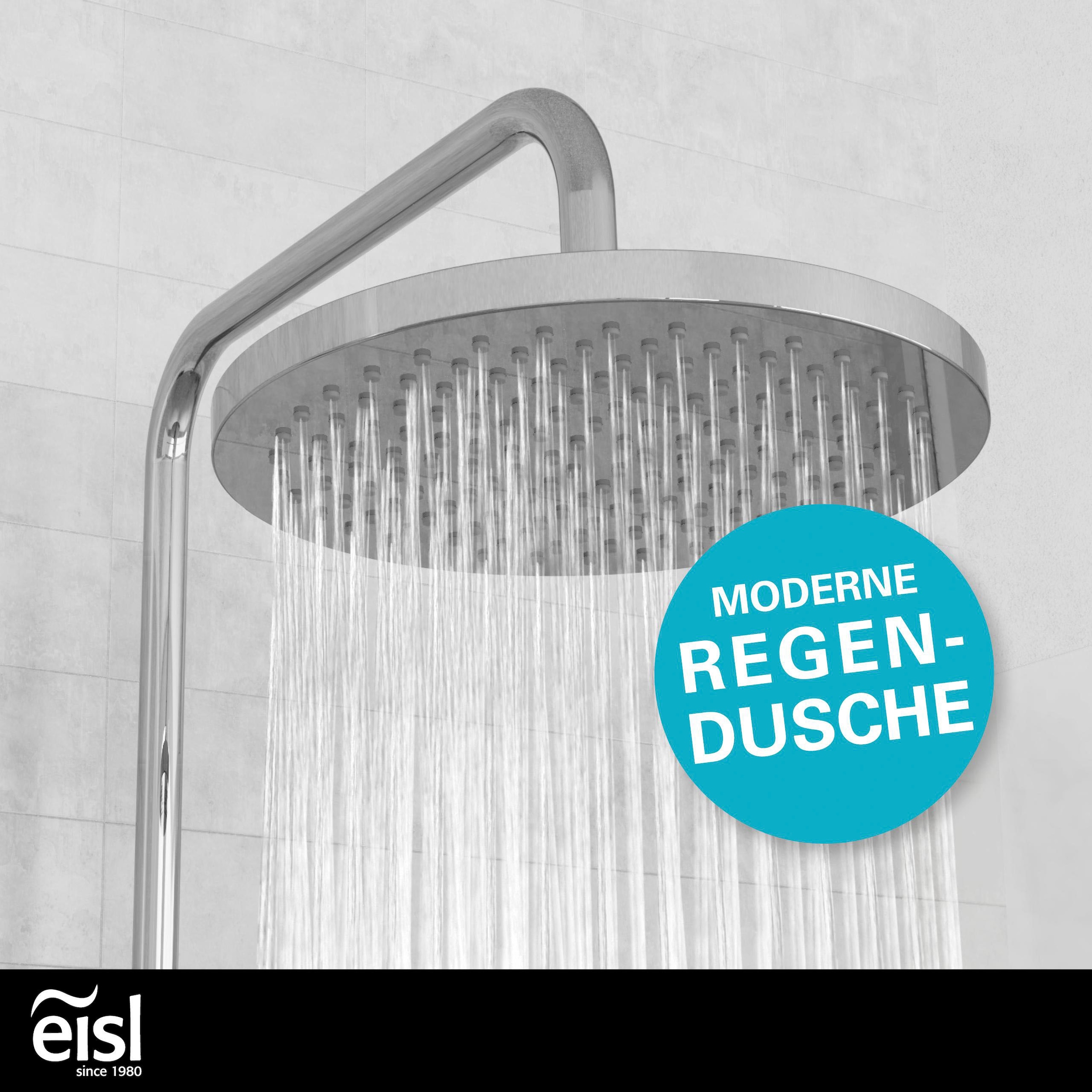 Eisl Stangenbrause-Set »FUTURA«, (Komplett-Set), mit Thermostatarmatur und Glasablage, Handbrause mit 3 Funktionen