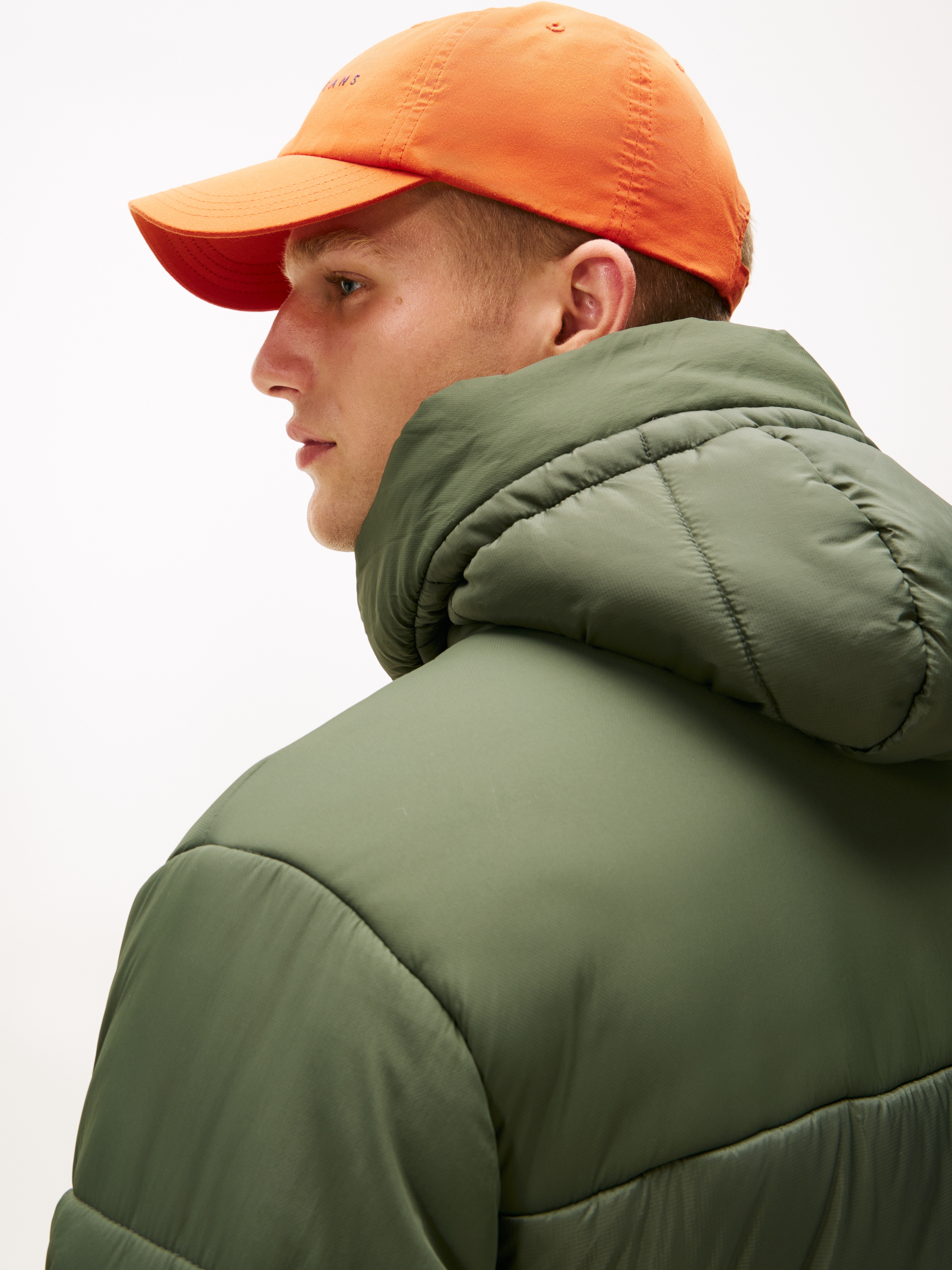 Tommy Jeans Manteau matelassé »FABRIC MIXED PARKA« coupe régulière avec capuche