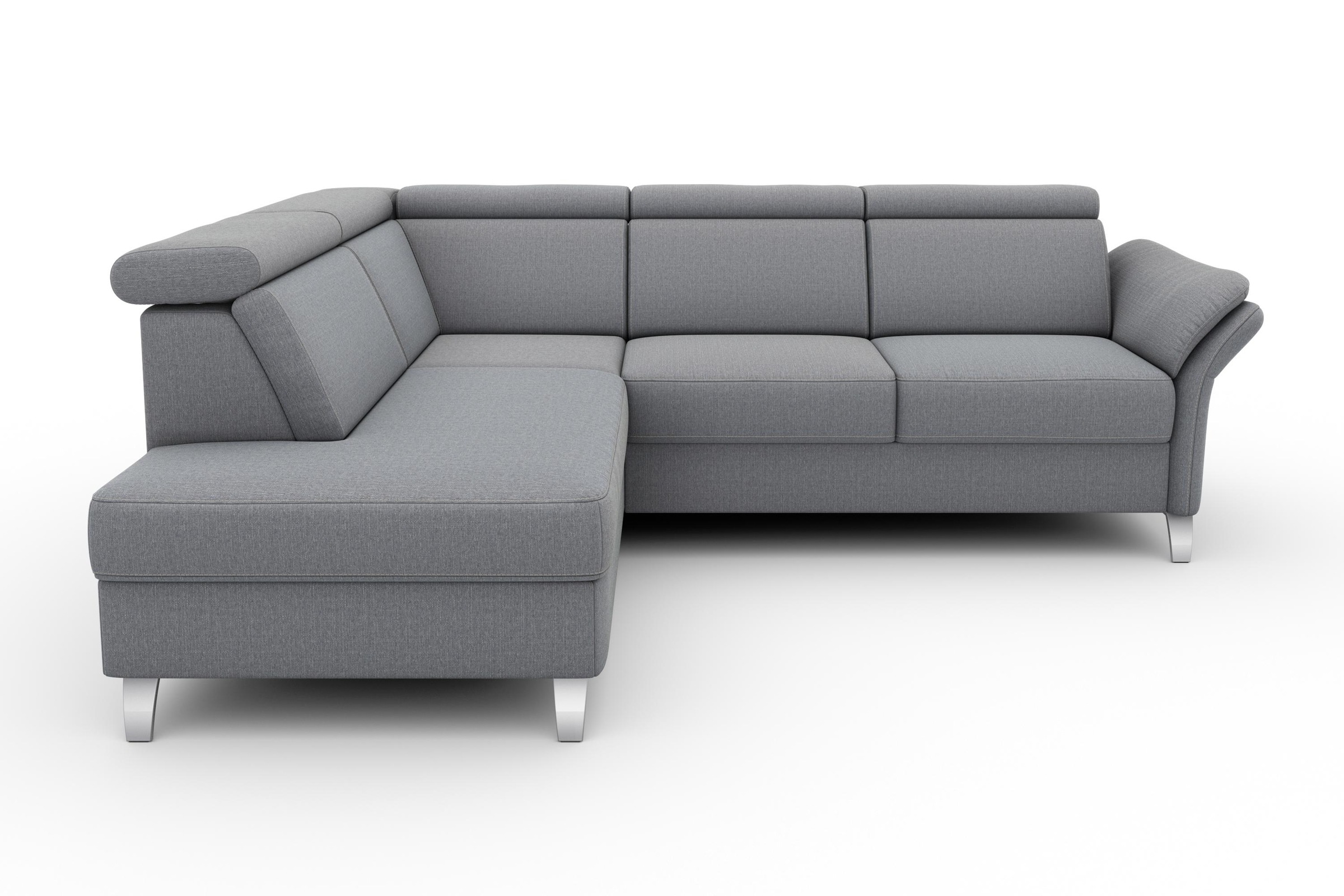 sit&more Ecksofa »Vincenzo L-Form«, inklusive Kopfteilverstellung, wahlweise mit Bettfunktion, Bettkasten
