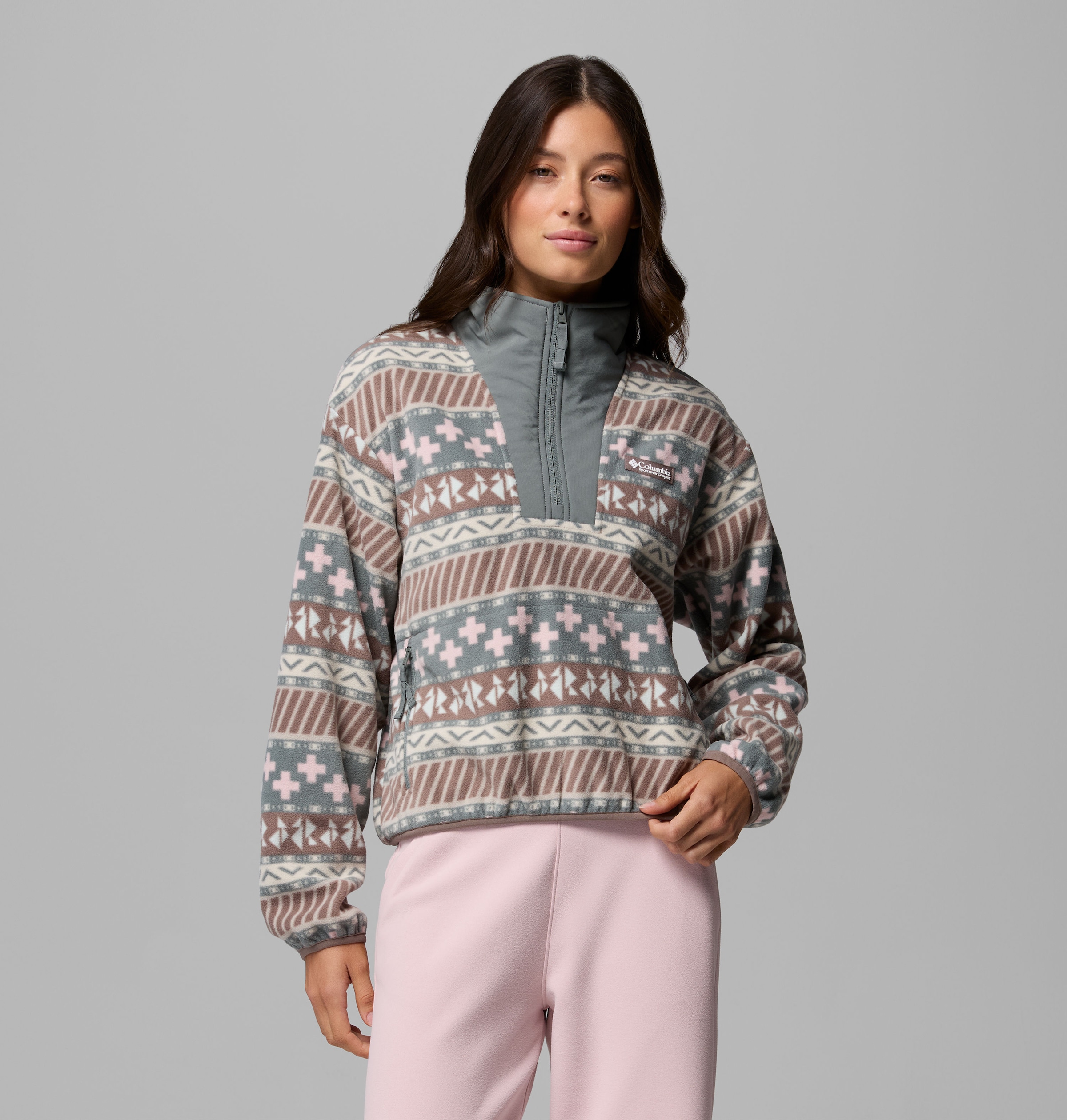 Columbia Fleecepullover »Sequoia Grove II Printed Half Zip«, mit Halbreissverschluss, Langarm-Design, aus Polyester-Fleece
