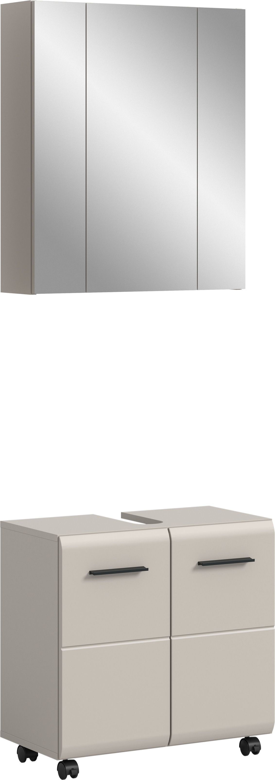 Image of INOSIGN Badmöbel-Set "FLORENZ, 2-tlg. Bad-Kombination, hochwertige MDF-Front" best. aus: 1 Spiegelschrank, 1 Waschbeckenunterschrank, 3 Stk. tlg.
