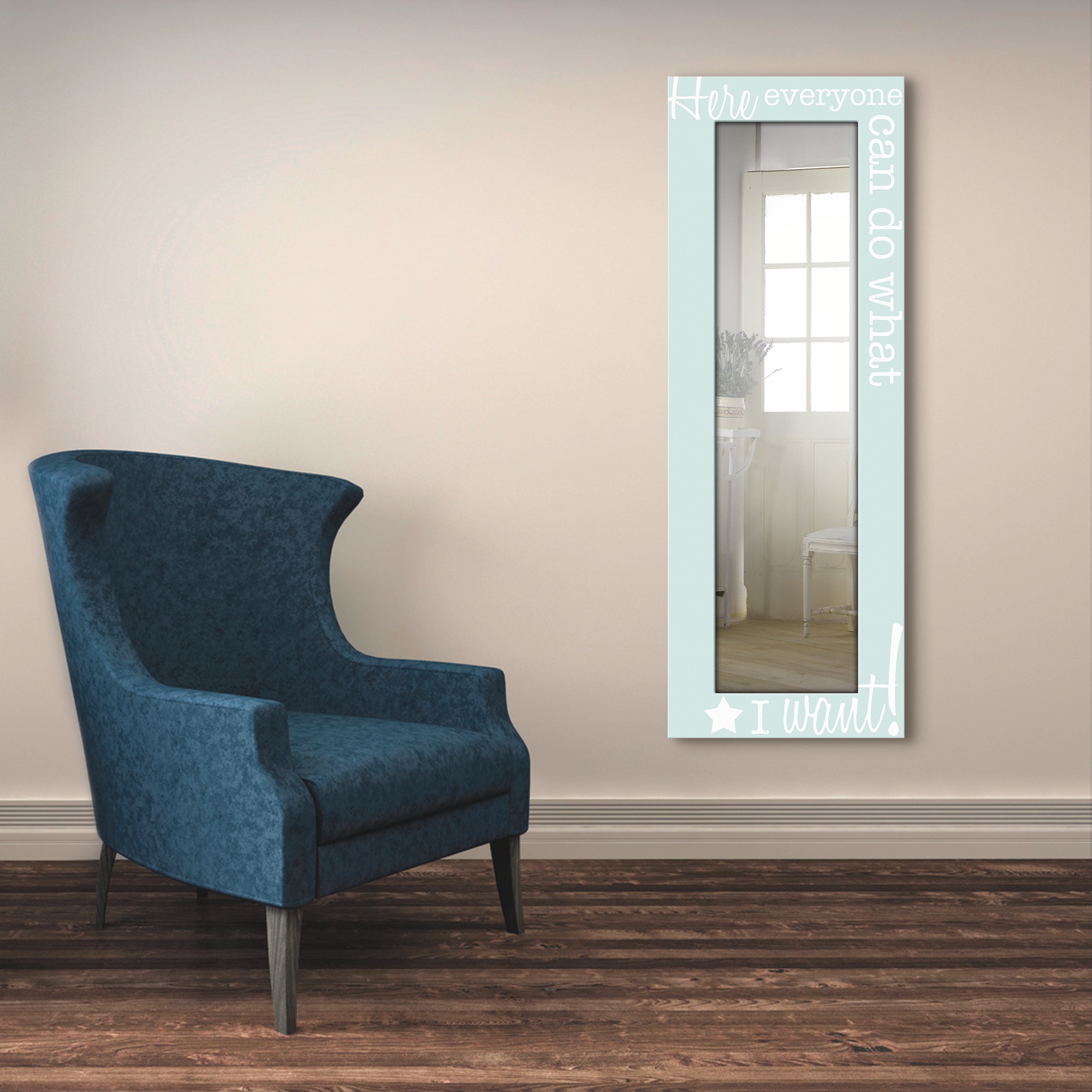 Image of Artland Dekospiegel »Jeder macht das, was ich möchte«, gerahmter Ganzkörperspiegel mit Motivrahmen, geeignet für kleinen, schmalen Flur, Flurspiegel, Mirror Spiegel gerahmt zum Aufhängen bei Ackermann Versand Schweiz