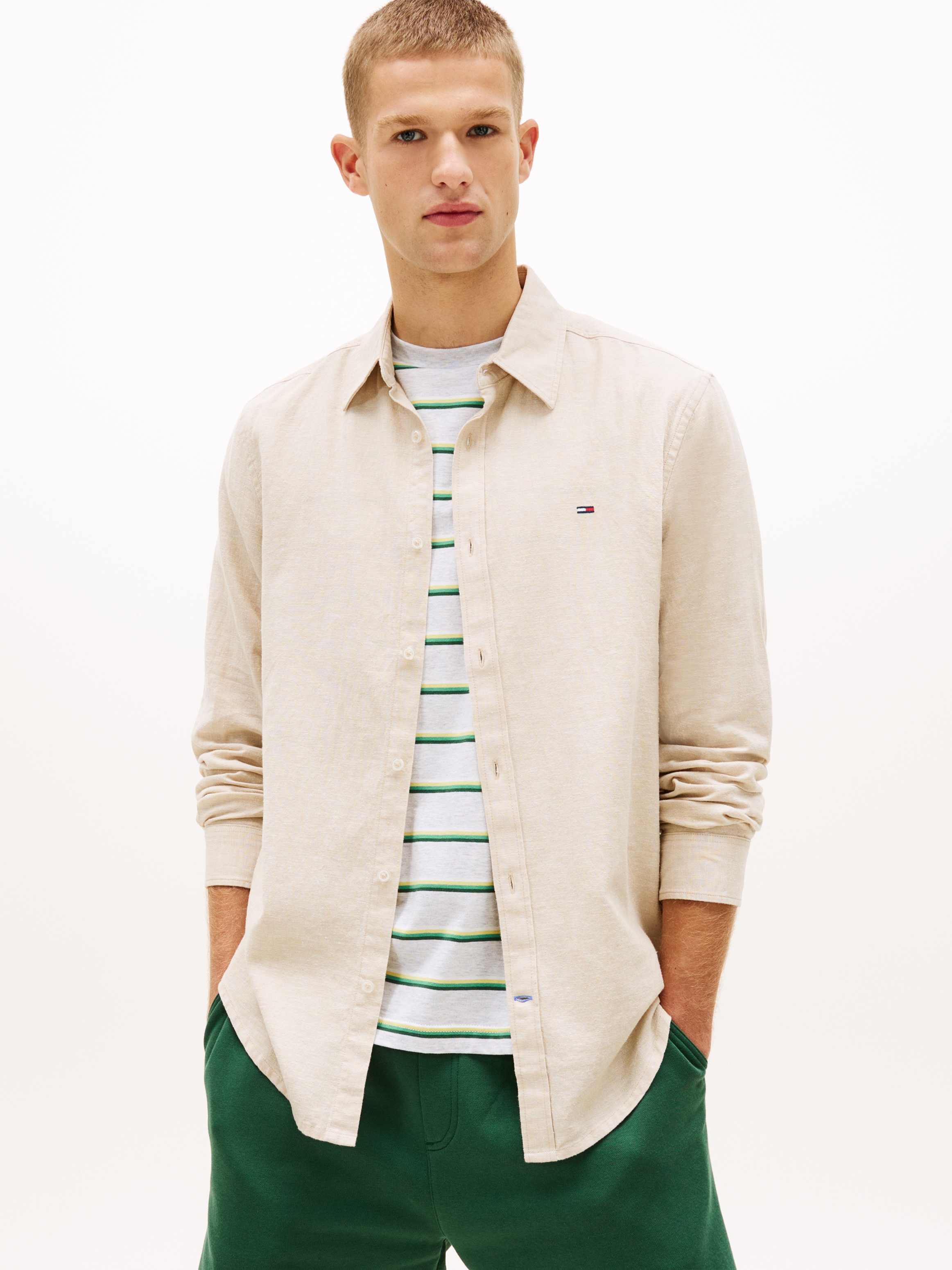 Tommy Jeans Chemise à manches longues »TJM REGULAR FIT LINEN BLEND«