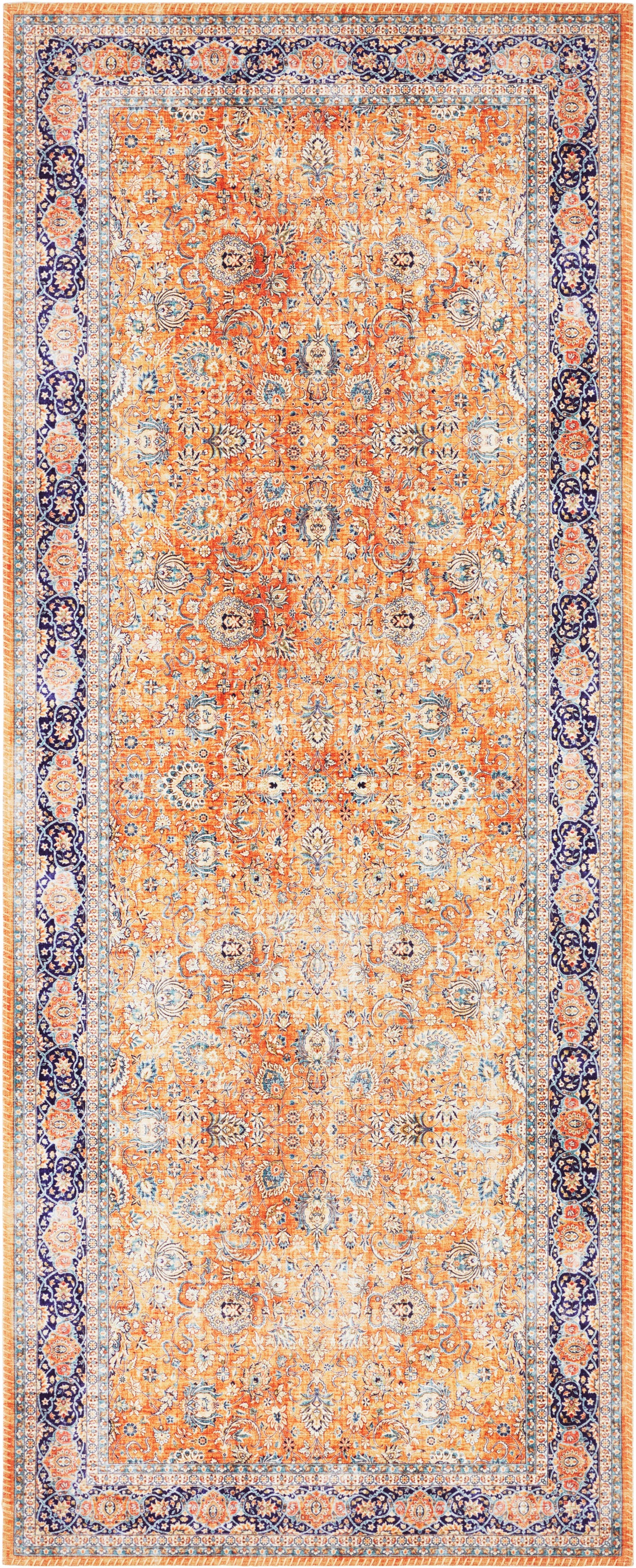 Image of ELLE DECORATION Läufer »Keshan Maschad«, rechteckig, 5 mm Höhe, Orient Optik, Vintage Design, Wohnzimmer, Schlafzimmer, Robust, Pflegeleicht, gekettelt, kräftige Farben bei Ackermann Versand Schweiz