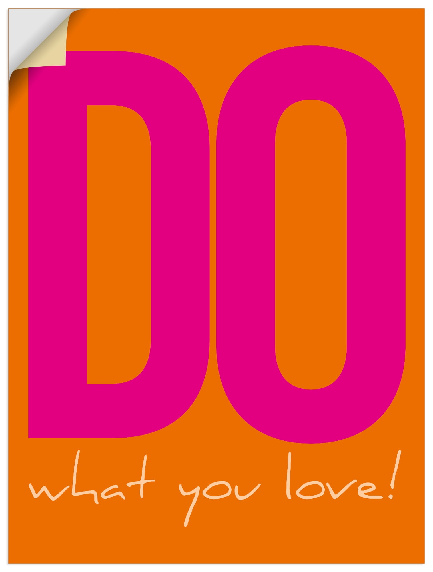 Image of Artland Wandbild "Do what you love" Sprüche & Texte 1 Stk. tlg. als Alubild, Leinwandbild, Poster, Wandaufkleber in verschied. Grössen
