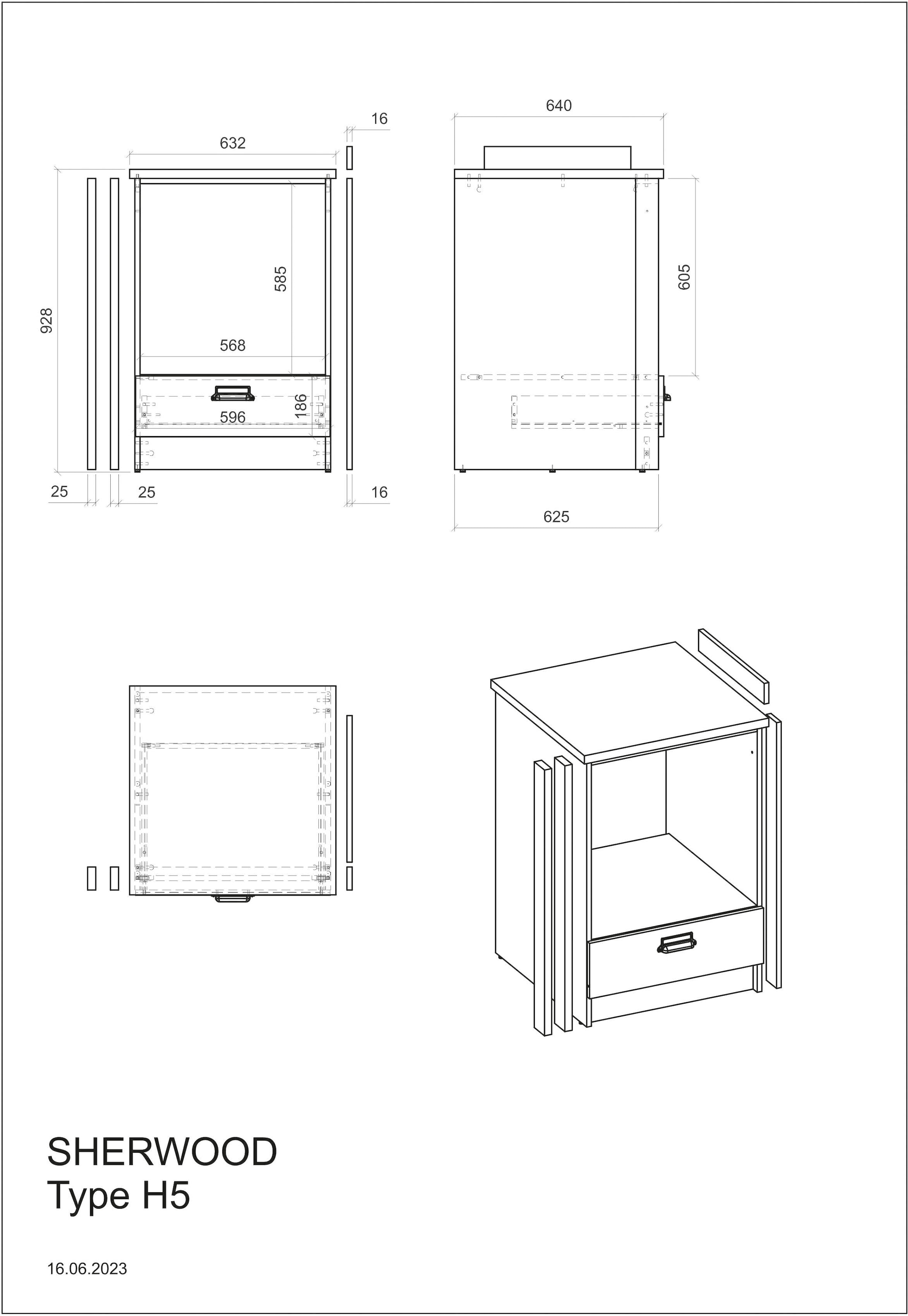 Home affaire Kitchenette »Sherwood« Breite 264 cm, mit Herdumbauschrank, ohne E-Geräte
