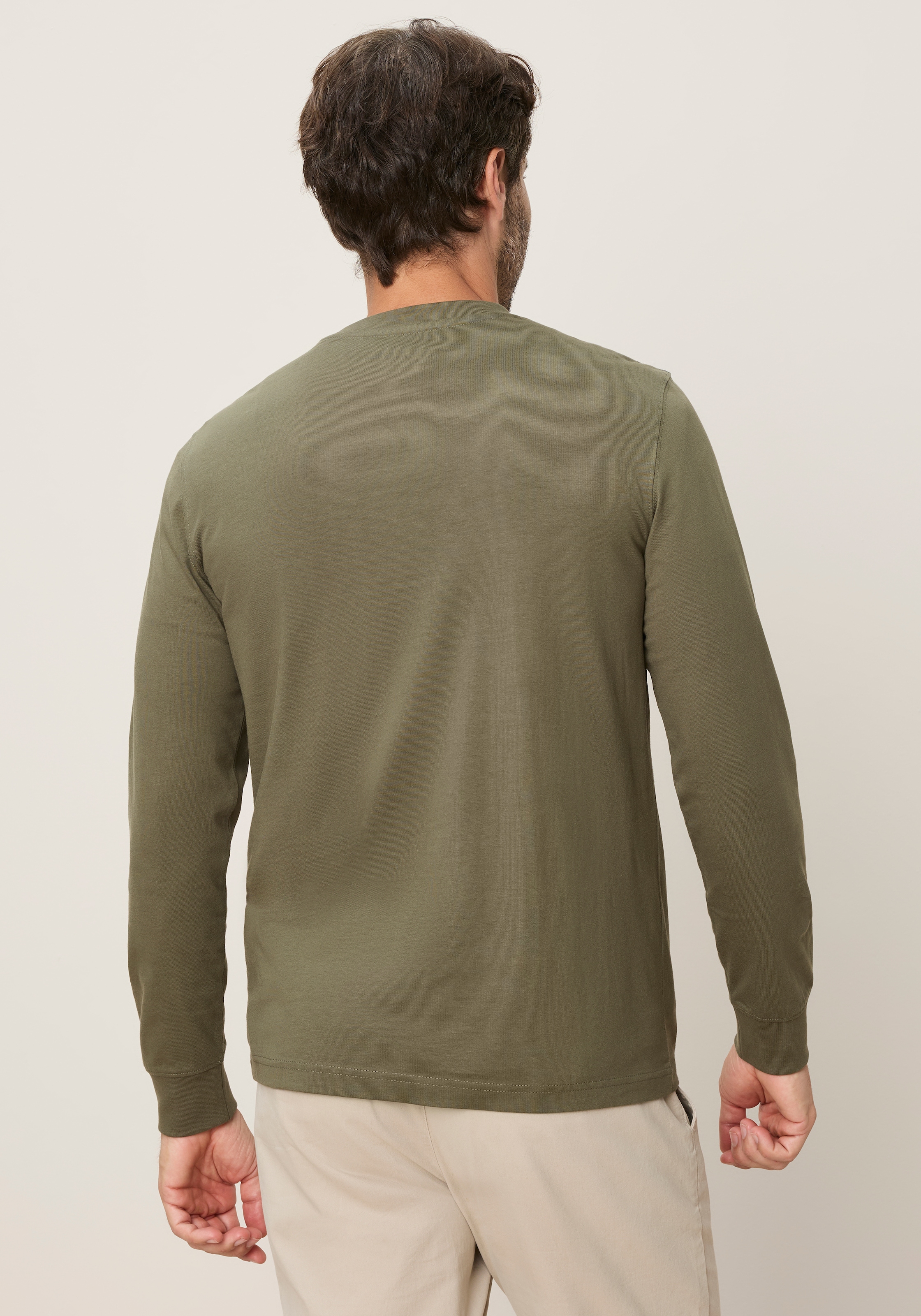 Man's World Rundhalsshirt normale Passform, mit Langarm, mit Print, für Alltag und Freizeit
