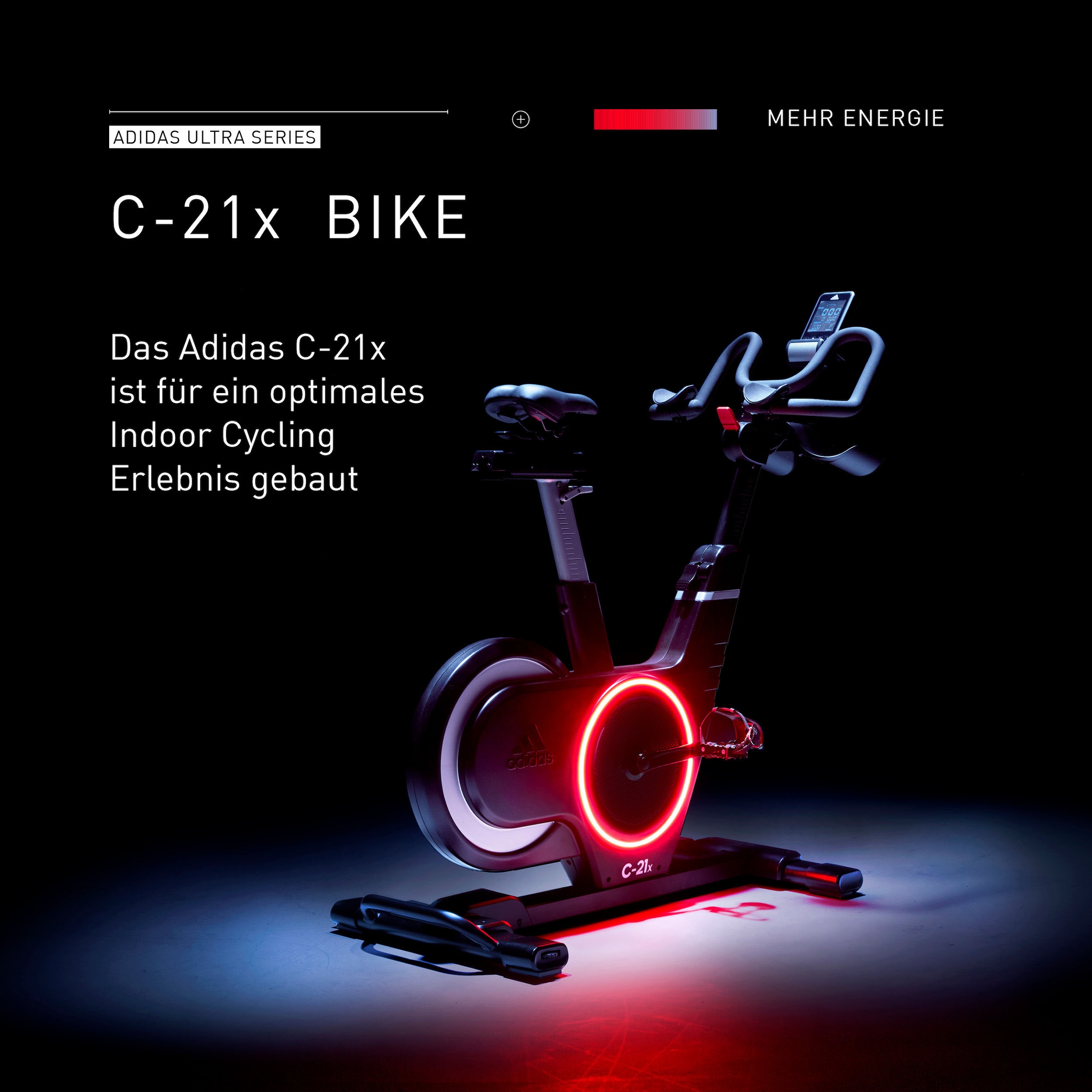 adidas Performance Speedbike »Indoor Speedbike C-21x BT«, (mit Tablet-Halterung), Schwungmasse ca. 6 kg, 8 Widerstandsstufen