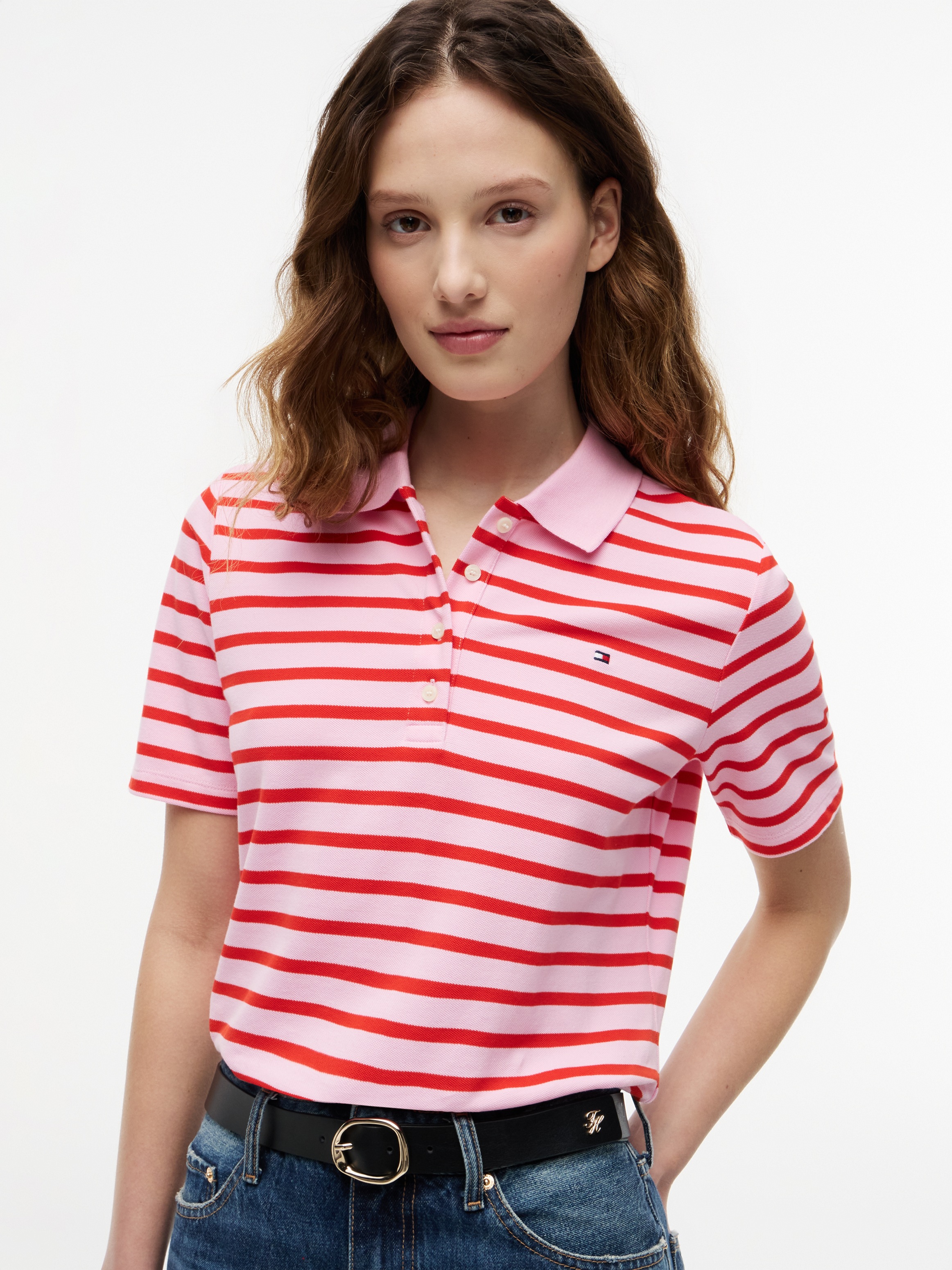 Tommy Hilfiger Poloshirt »1985 REG PIQUE POLO« mit Logo-Stickerei, Seitenschlitze, Regular Fit