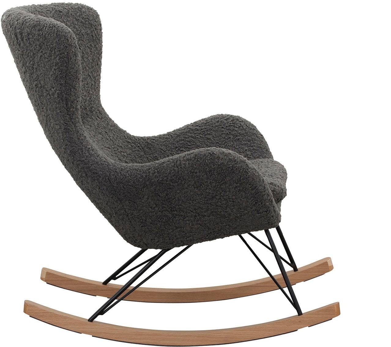 SalesFever Schaukelsessel »Entspannender Schaukelsessel«, In charmantem Teddyfell-Design