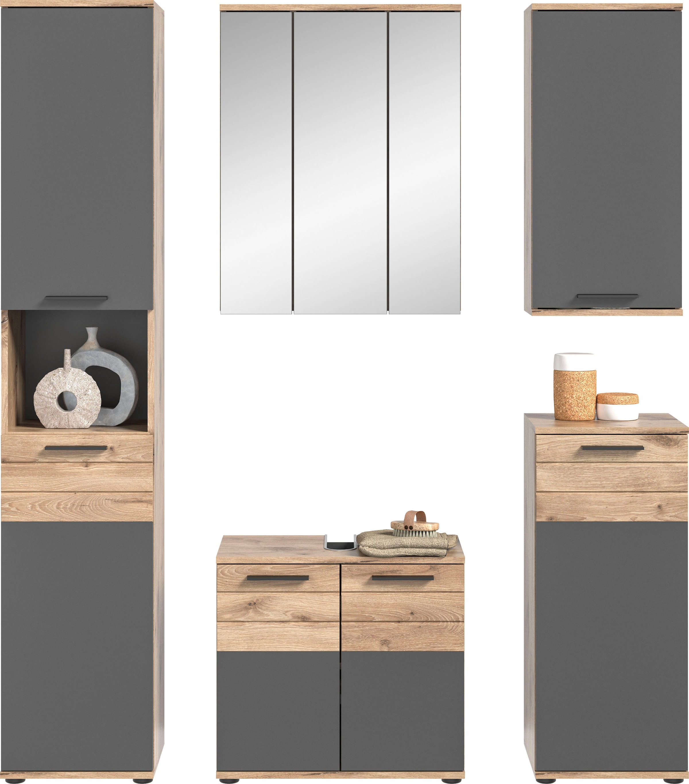 Image of welltime Badmöbel-Set "Riga, 5 teilig, bestehend aus:" Set, 5 Stk. tlg.