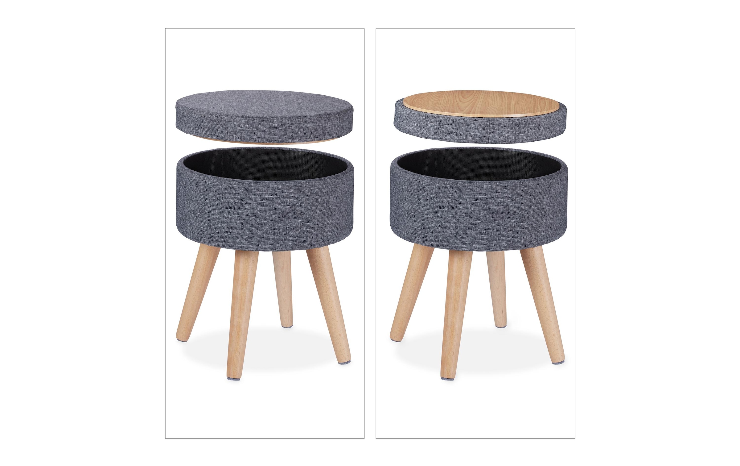 relaxdays Tabouret »45.5 x 37 cm« itzhocker mit Tischfunktion