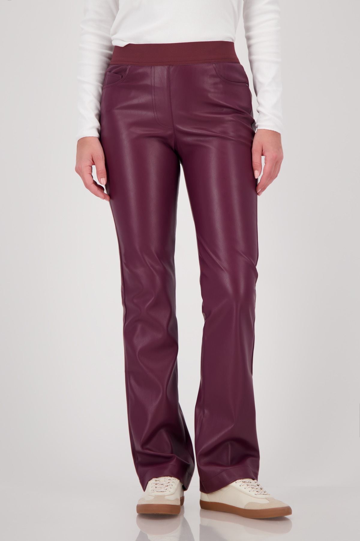 Image of Monari Lederimitathose "Hose Lederimitat Schlupf" mit elastischem Bund