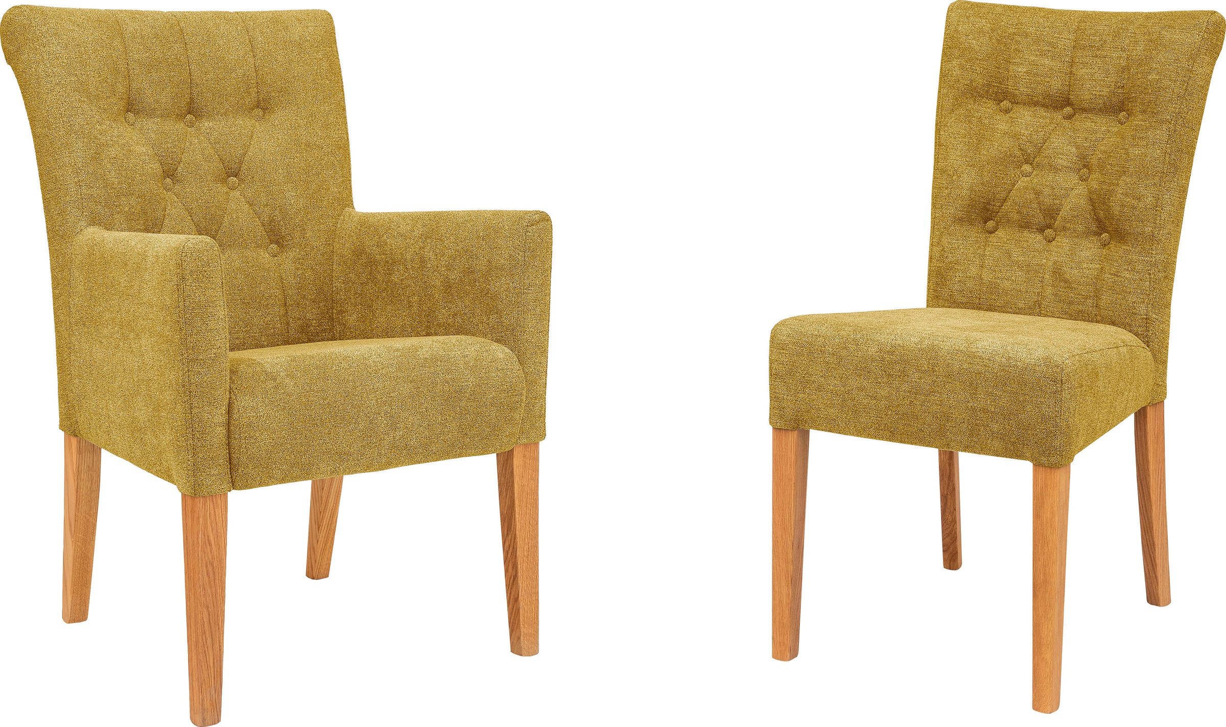 Home affaire Polsterstuhl »Queen«, (Set), 4 St., Feinstruktur, Esszimmerstuhl mit Knopfheftung, 2er, 4er oder 6er-Set