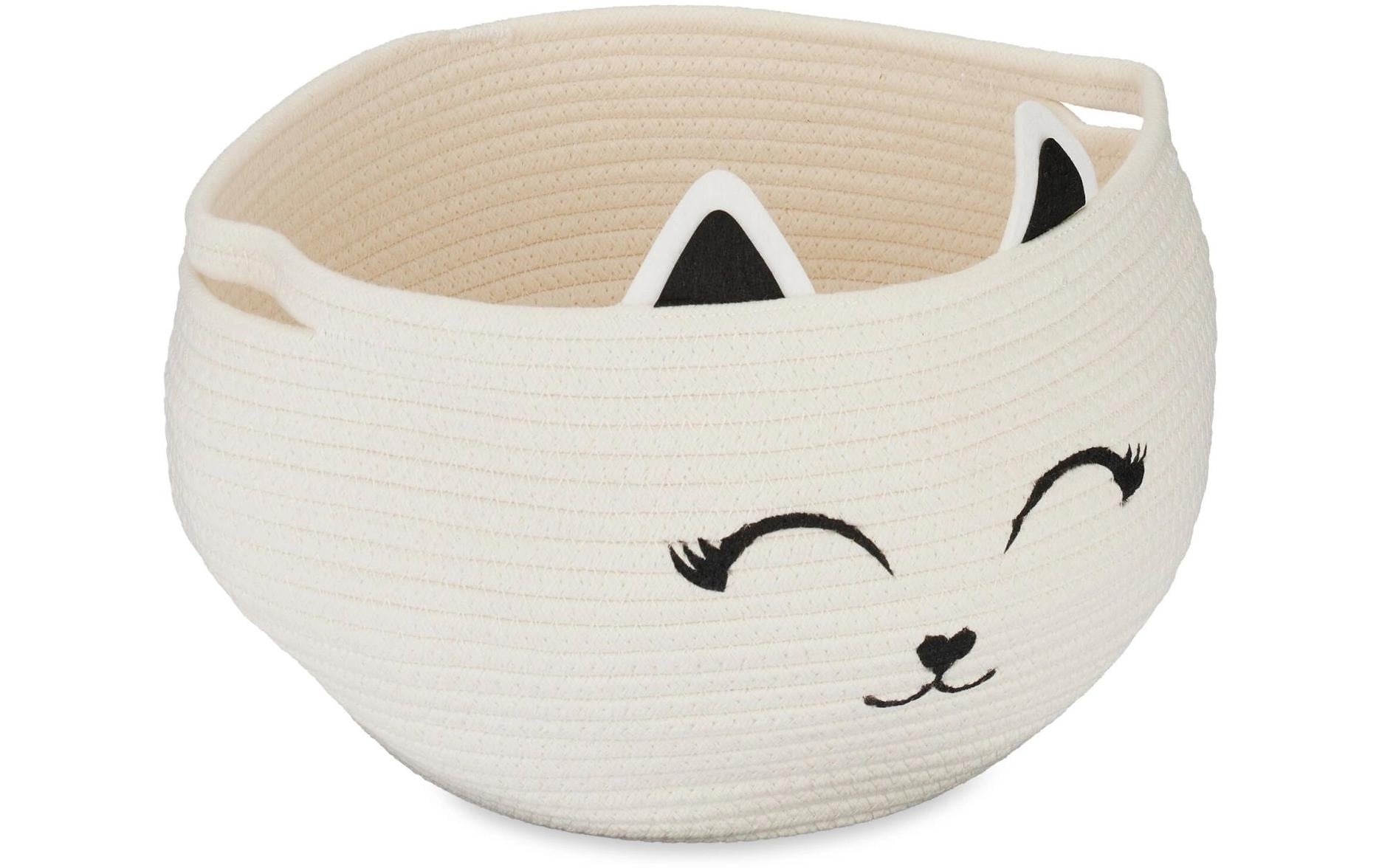 Image of relaxdays Aufbewahrungskorb "Filz Katze"