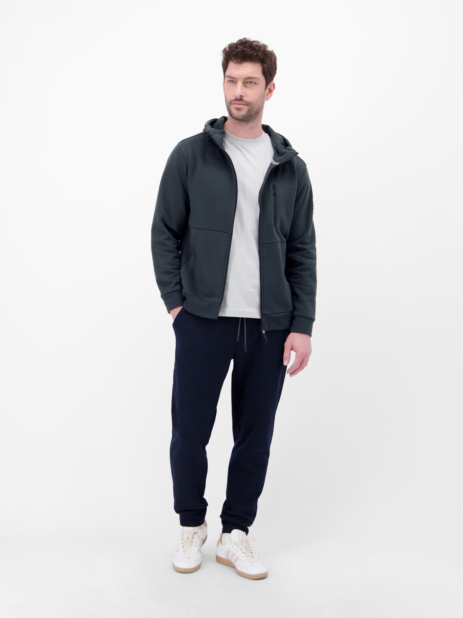 LERROS Sweat à capuche »Sweatjacke im Hoodie-Look aus Mischgewebe«