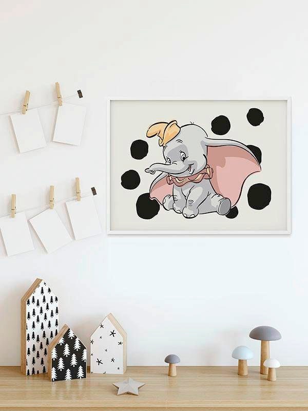 Komar Image »Dumbo Dots Landscape« 1 cuis tlg. Wandbild zur Dekoration im Kinderzimmer - ohne Rahmen