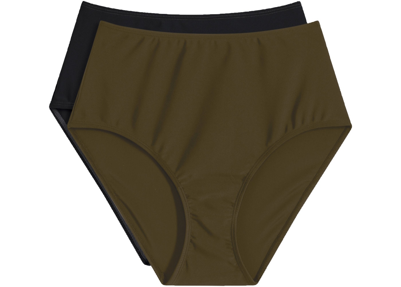 bonprix Pantalon de bikini taille haute Paquet, lot de 2,  pratique lot de 2, doublure en polyester