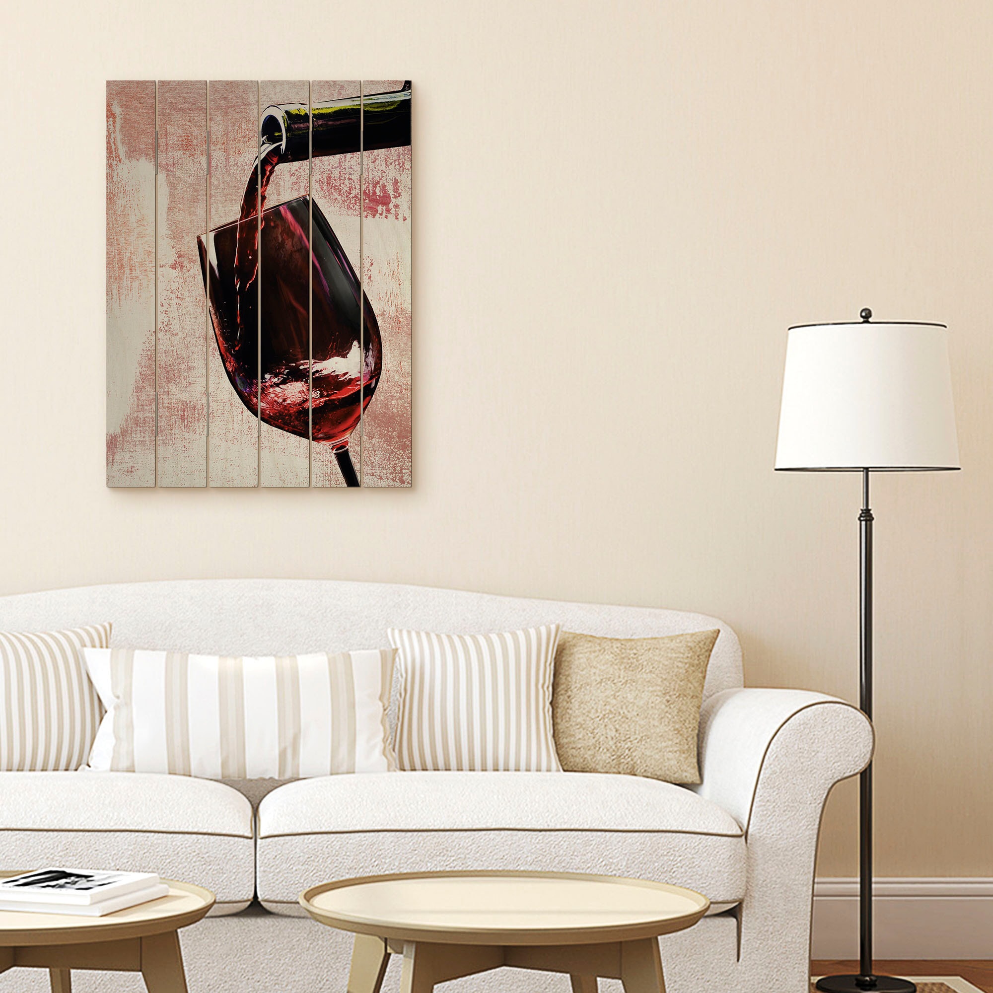 Artland Holzbild »Wein - Rotwein«, Wein Bilder, (1 St.)