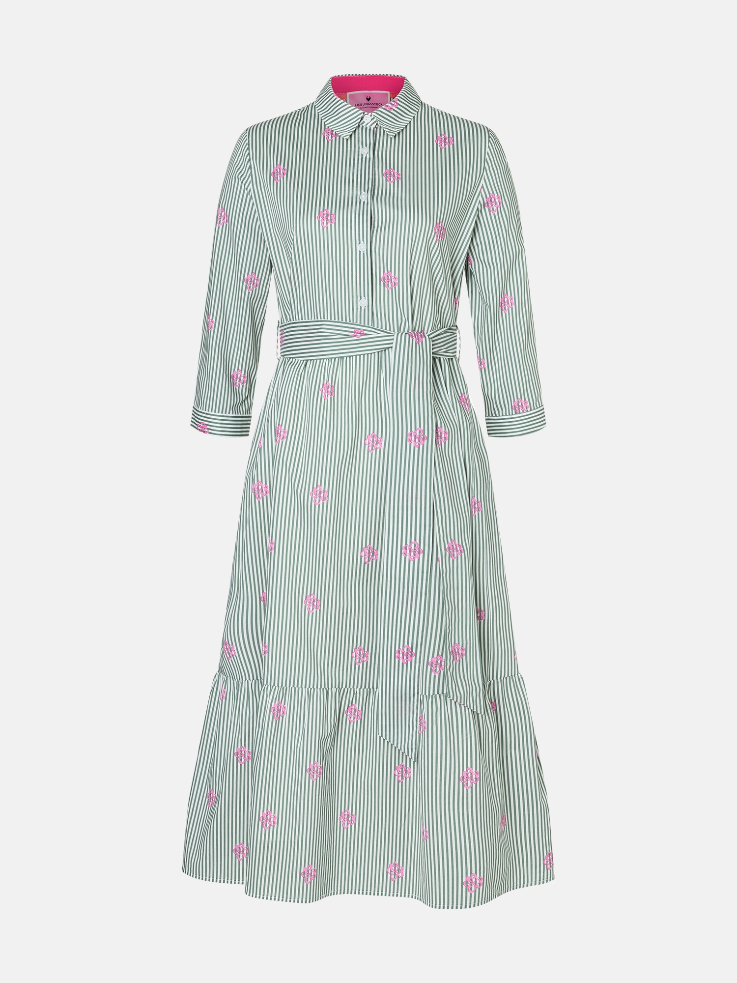 Lieblingsstück Hemdblusenkleid »RolaL« in Midi-Länge, kontrastfarbene Details