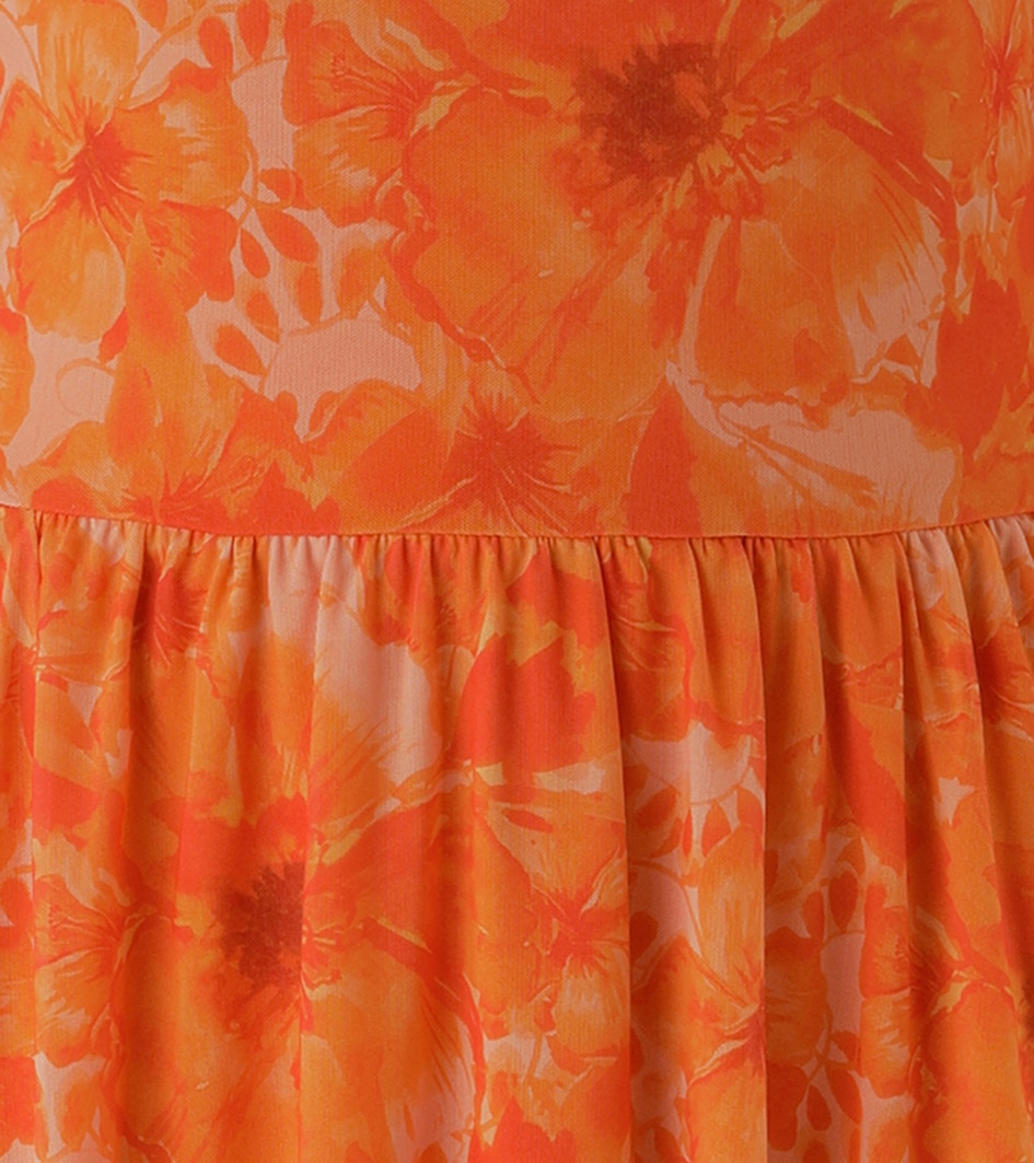 Aniston SELECTED Robe en maille mit grossflächigen Batik-Blüten bedruckt - NEUE KOLLEKTION