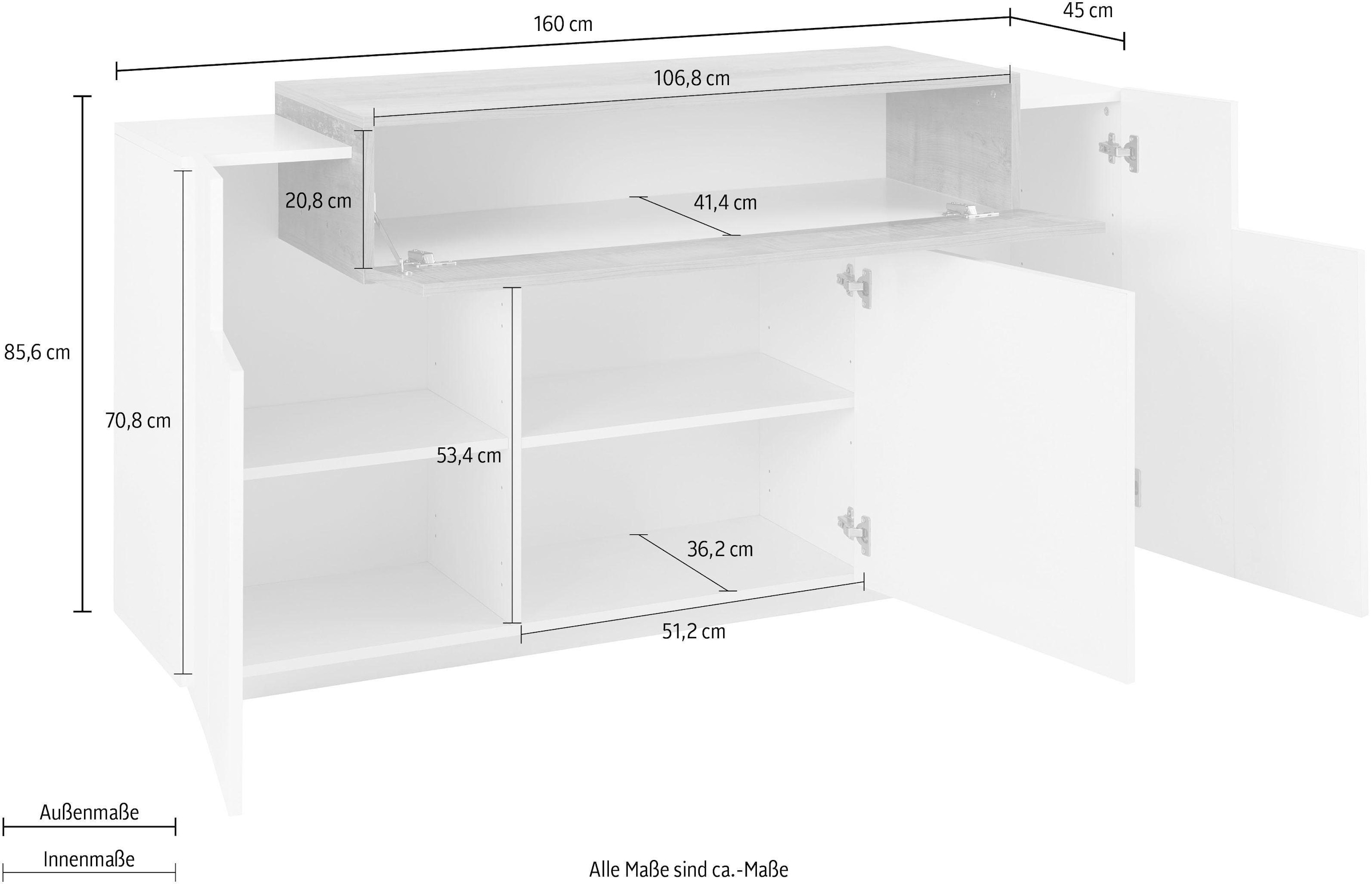 INOSIGN Sideboard »Coro«, Breite ca. 160 cm