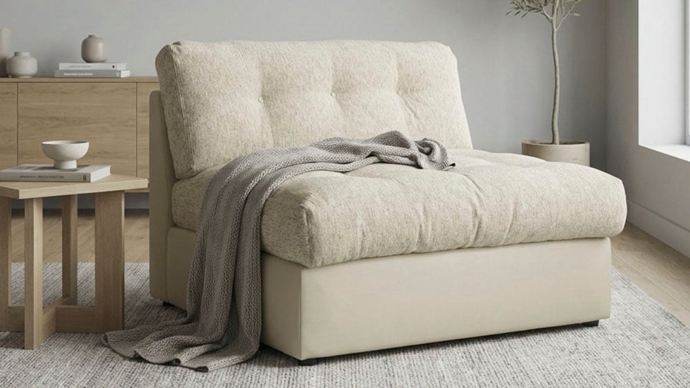 DOMO collection Élément de canapé »Caleo, 121 cm breit, modular, grosszügige Polsterung, Federkern« erweiterbar mit weiterem Sofaelement, Einzelsofa und Eckelement