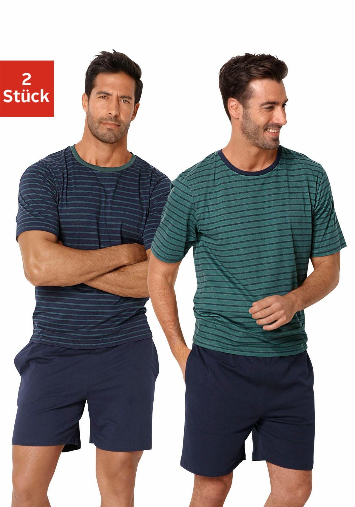 Image of le jogger Pyjama 2 Stück, 4 Schlafanzug im Streifendesign