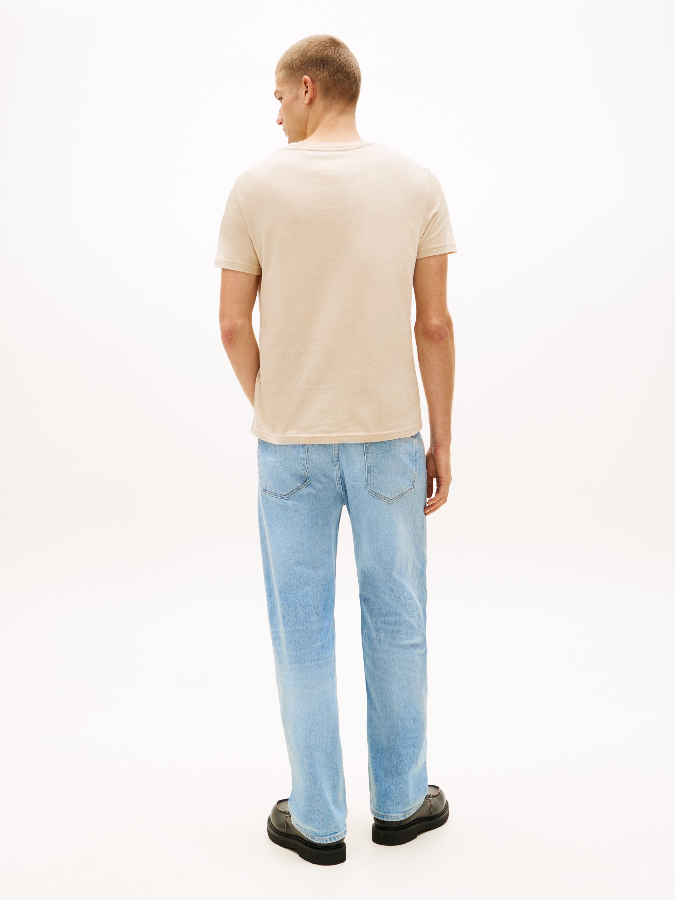 Tommy Jeans Shirt à col rond »TJM XSLIM 2PACK JERSEY TEE EXT« Paquet, pack de 2,  broderie logo, lot de 2