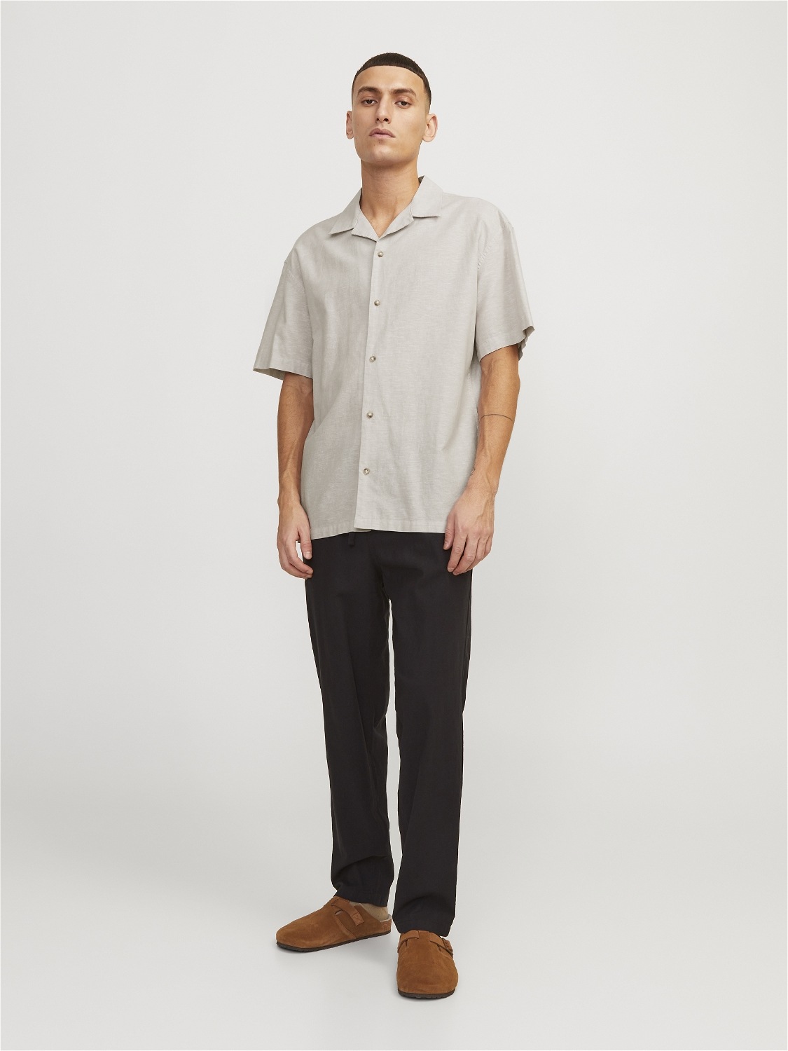 Jack & Jones Kurzarmhemd »JJESUMMER RESORT LINEN BLEND SHIRT SS SN«