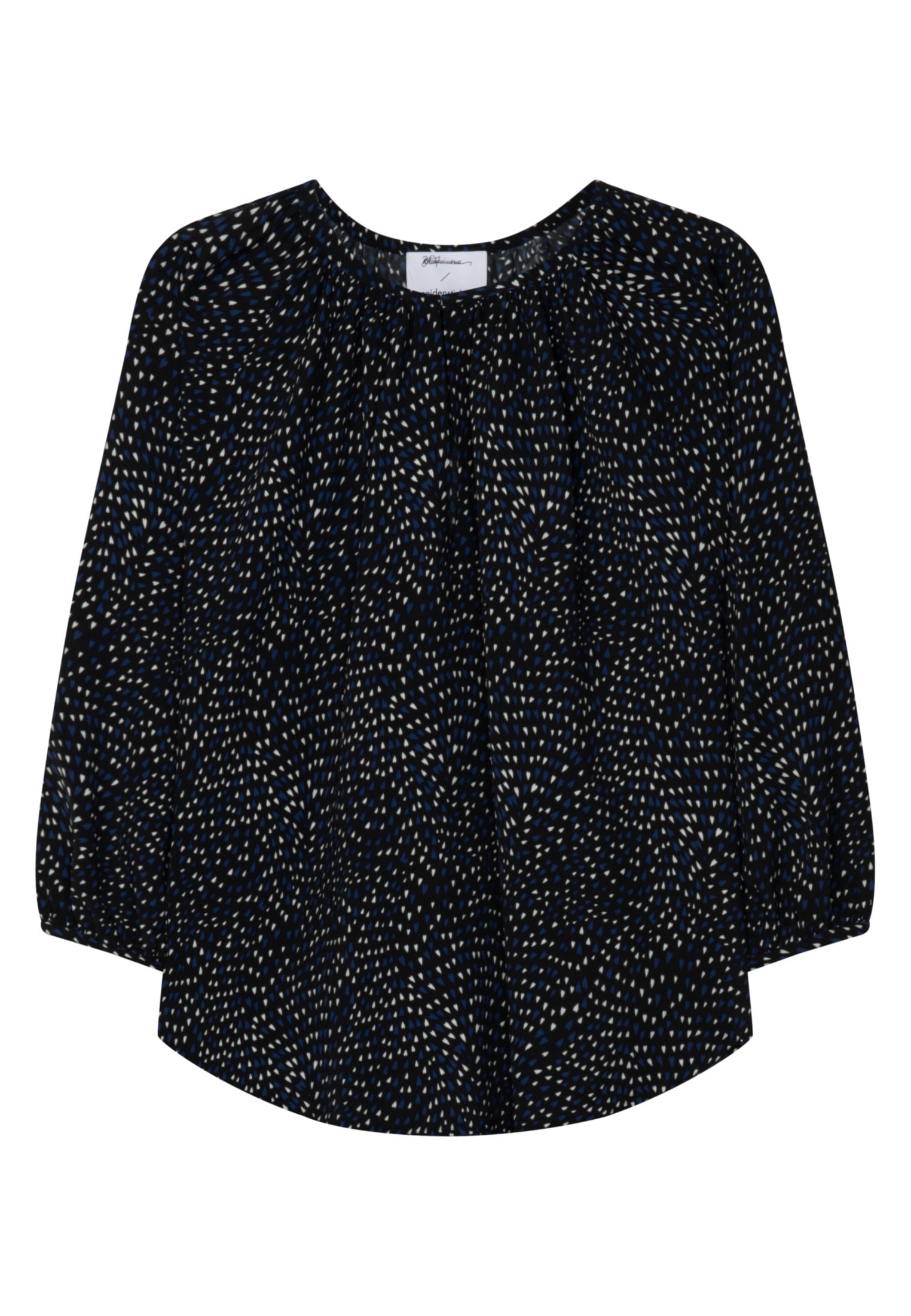 seidensticker Chemisier à chemise »Schwarze Rose« 3/4-Arm Rundhals Druck