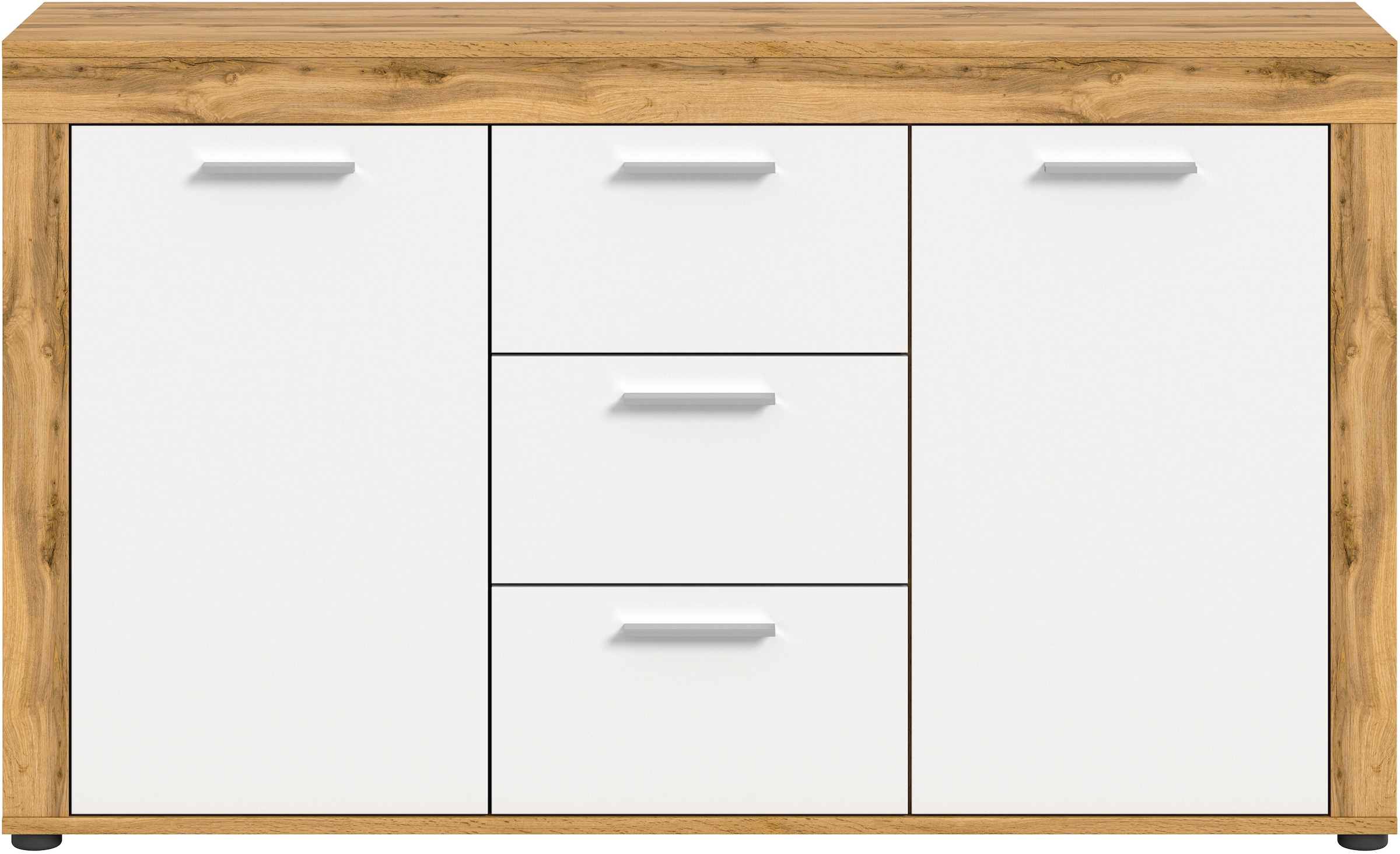 INOSIGN Sideboard »Aosta, Breite 125 cm, in verschiedenen Farbausführungen«, mit 2 Türen und 3 Schubkästen, Wohnzimmer, Kommode, Schrank