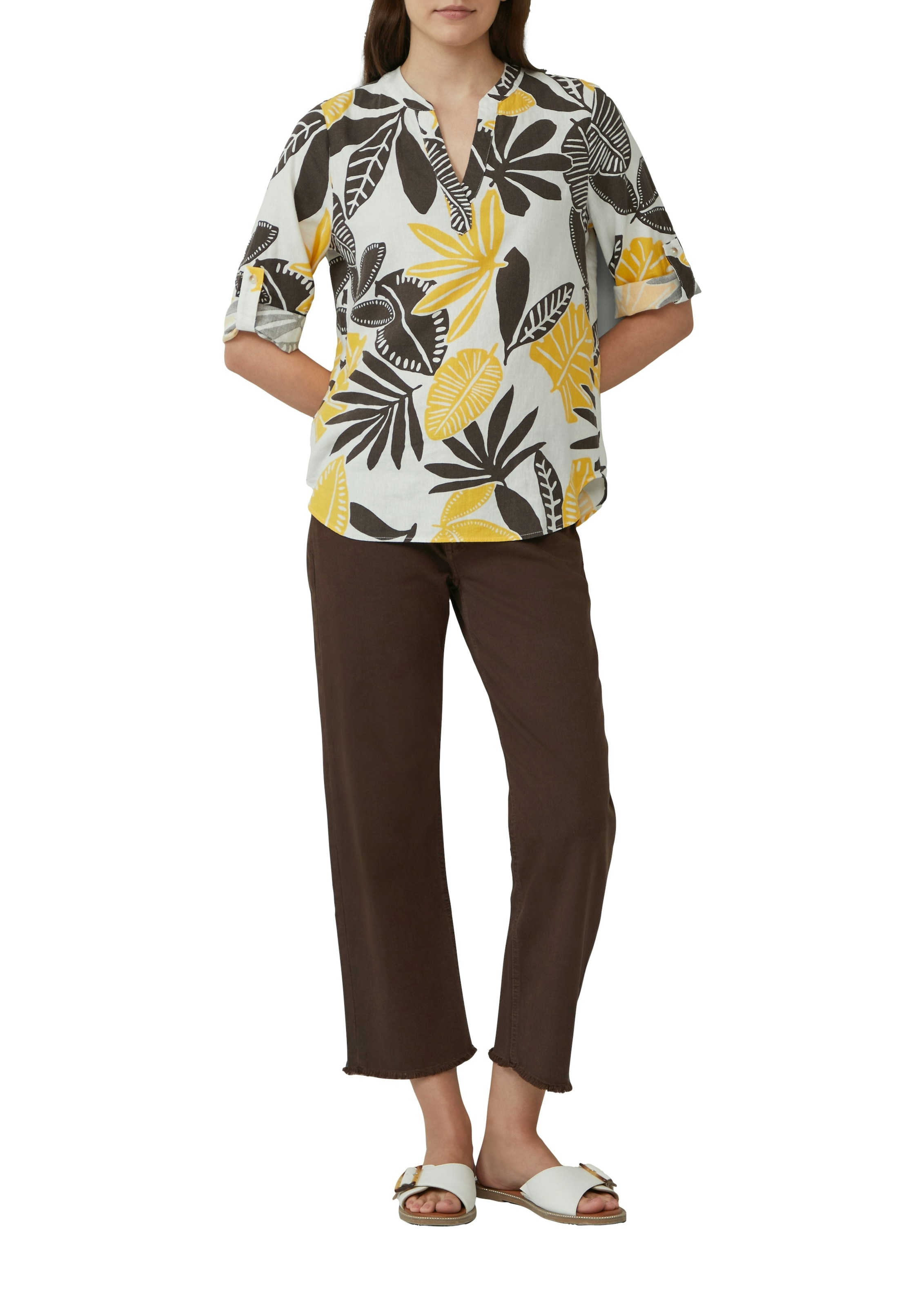 s.Oliver Blouse à pression à motif floral