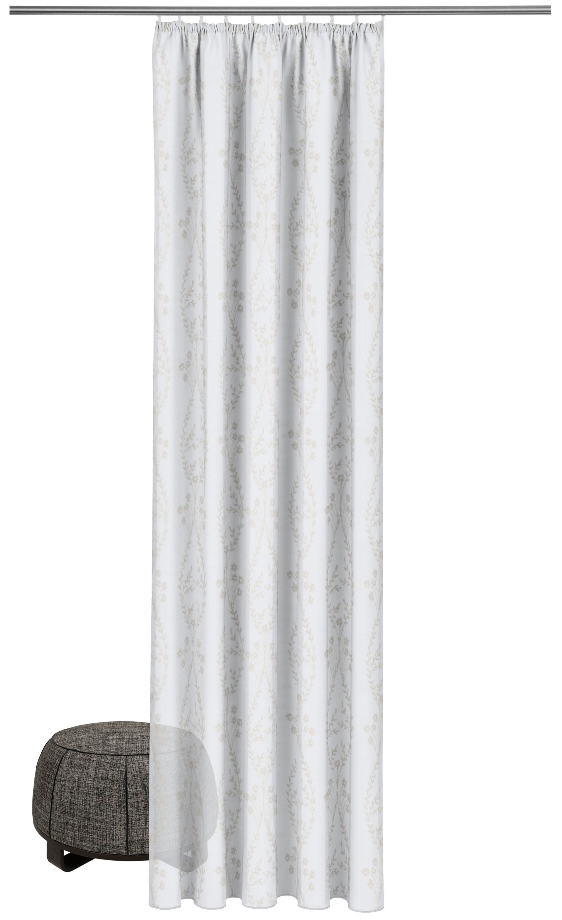 Image of ADO Goldfarbenkante Gardine nach Mass »Poesia«, (1 St.), hochwertiger Ausbrenner, halbtransparent, leichte Qualität bei Ackermann Versand Schweiz