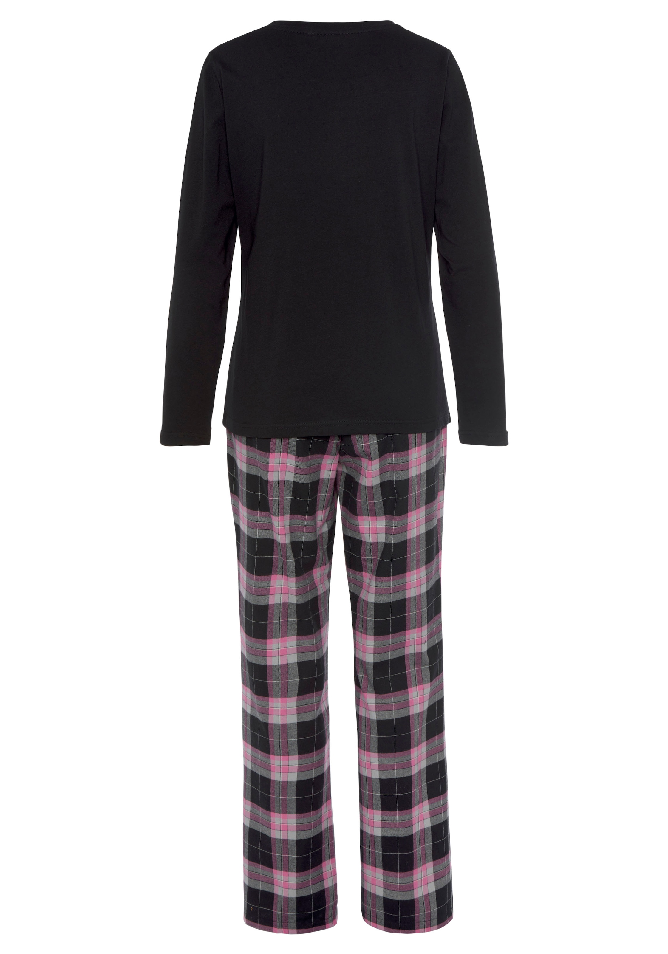 Vivance Dreams Pyjama, (2 tlg.), aus kuschelig weichem Flanell