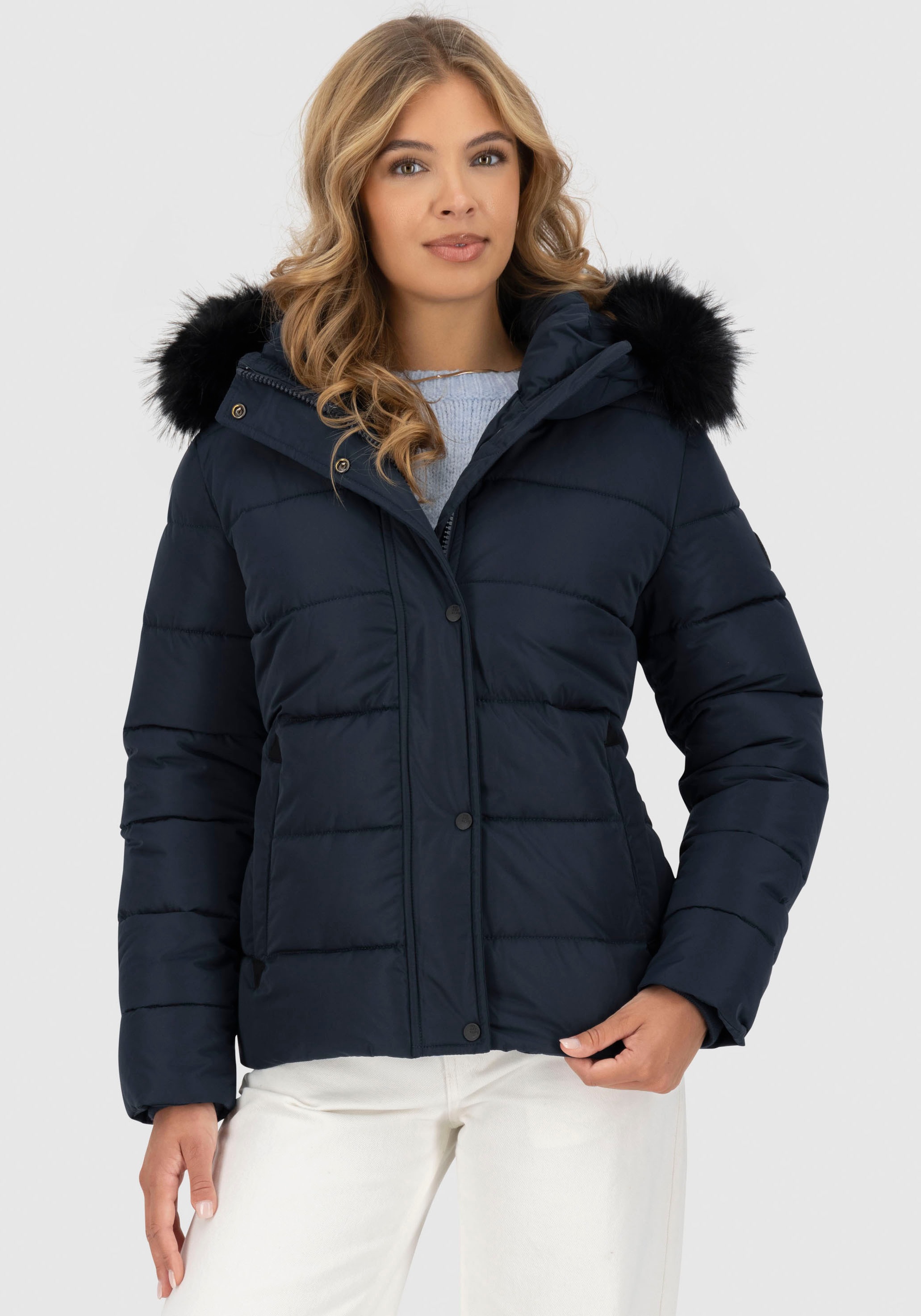Image of Alife & Kickin Steppjacke "SunndustAK A" mit Kapuze hochwertige Winterjacke mit abnehmbarem Fellimitat