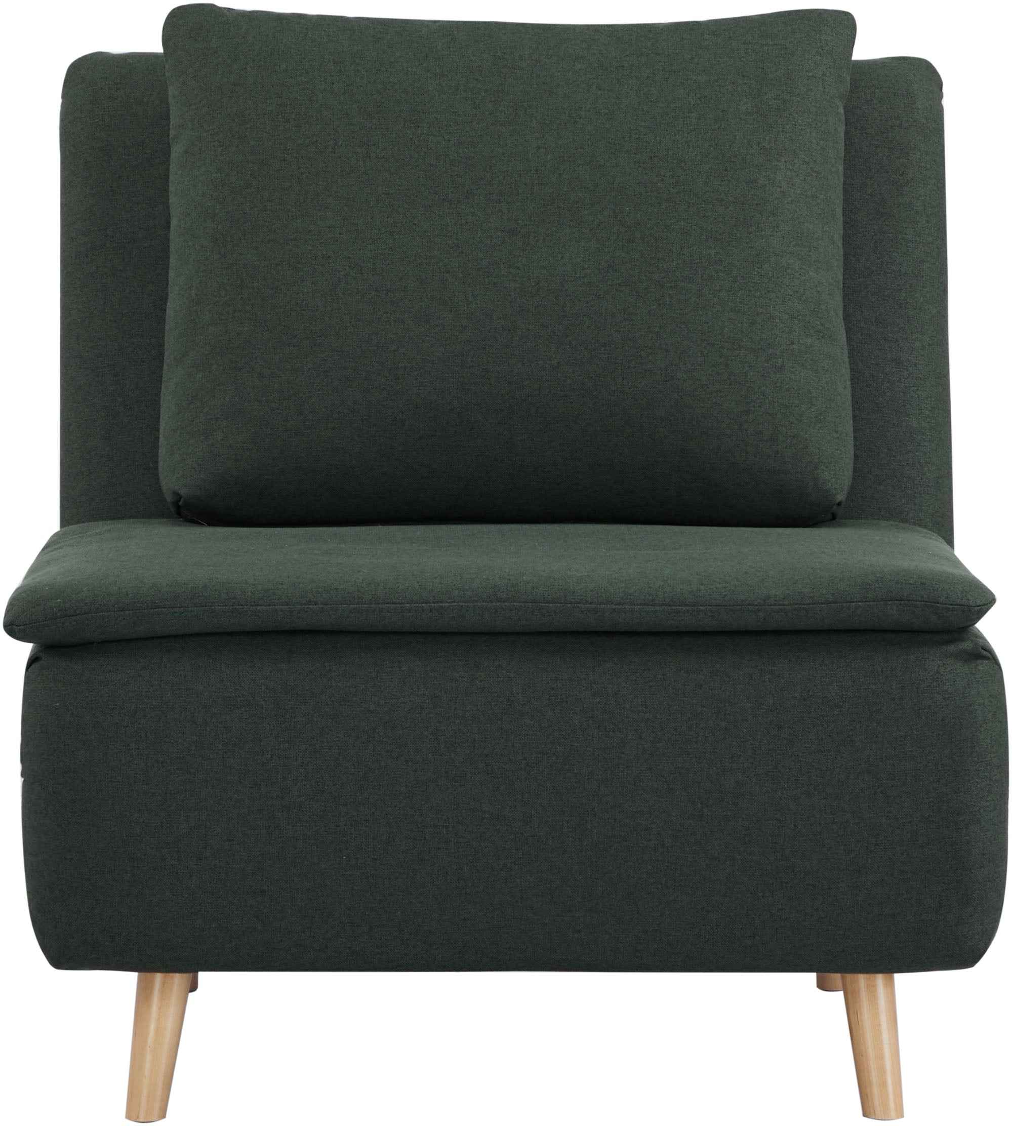 INOSIGN Sessel »AINSLEY«, wandelbar zum Gästebett, Schlafsofa, Webstoff u. Cord-Bezug