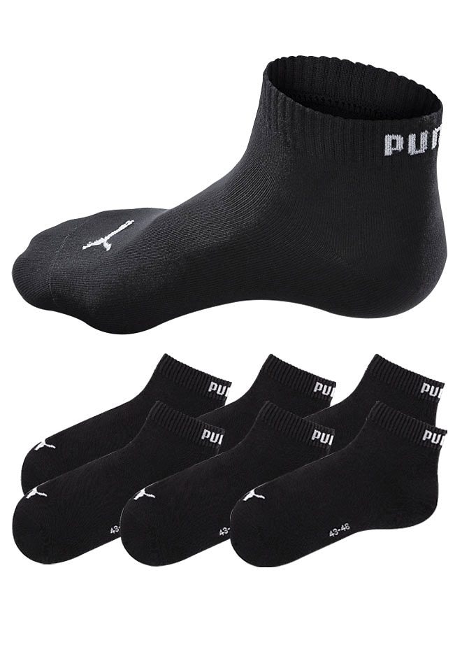 Image of PUMA Kurzsocken "PUMA UNISEX QUARTER PLAIN 6P ECOM" 6 Paar, 6 Stk. tlg. mit Rippbündchen