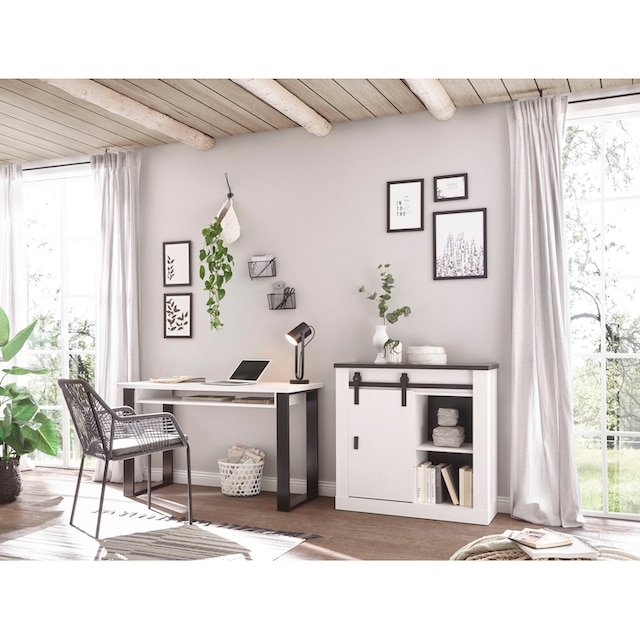 Home affaire Schrank-Set »SHERWOOD«, (2 St.), Büromöbel Set mit  Scheunentorbeschlag aus Metall, Breite ca. 220 cm versandkostenfrei auf